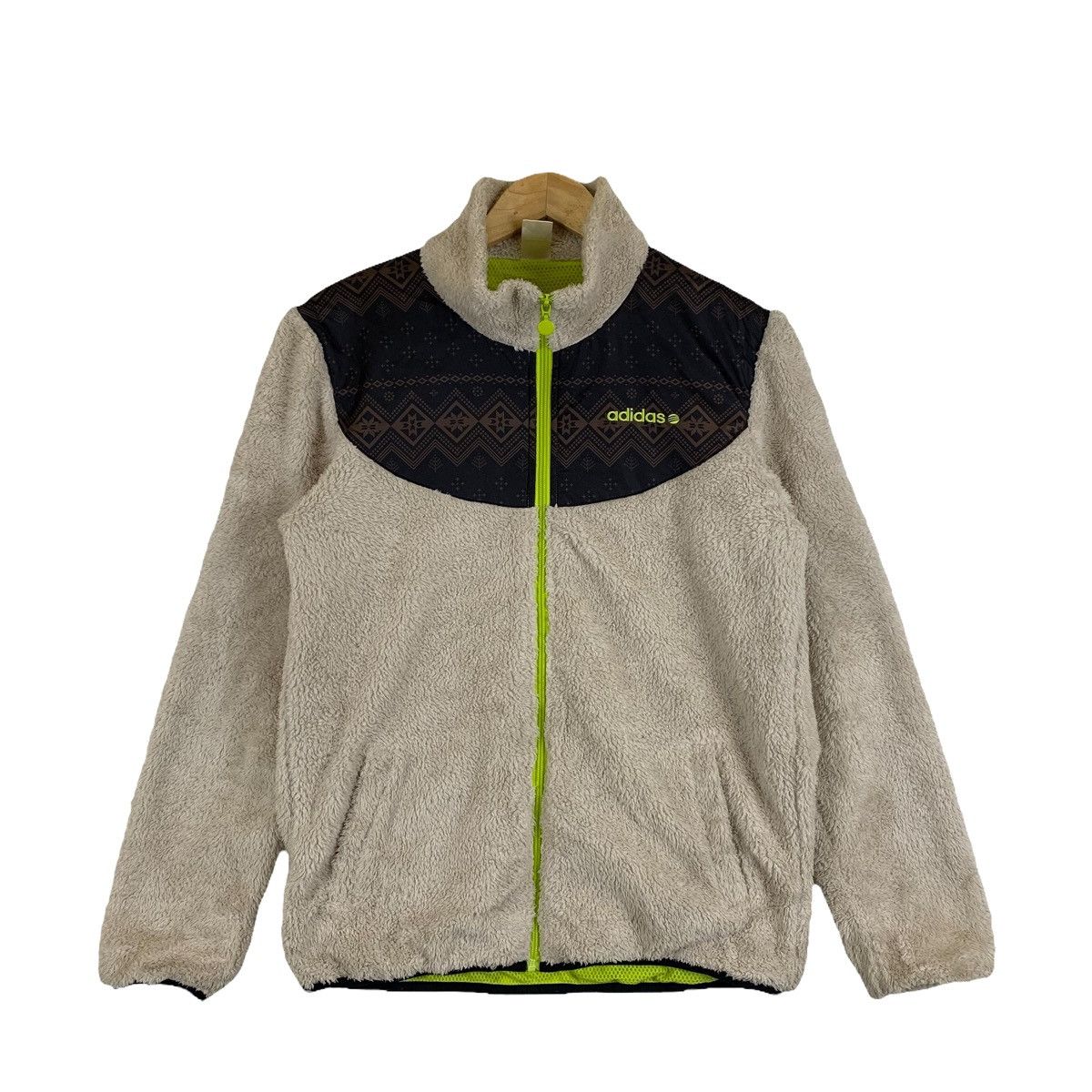 Adidas ADIDAS NEO Sportswear Fleece Deep Pile Zipper Sweater Jacket Size US M / EU 48-50 / 2 - 1 Thumbnail