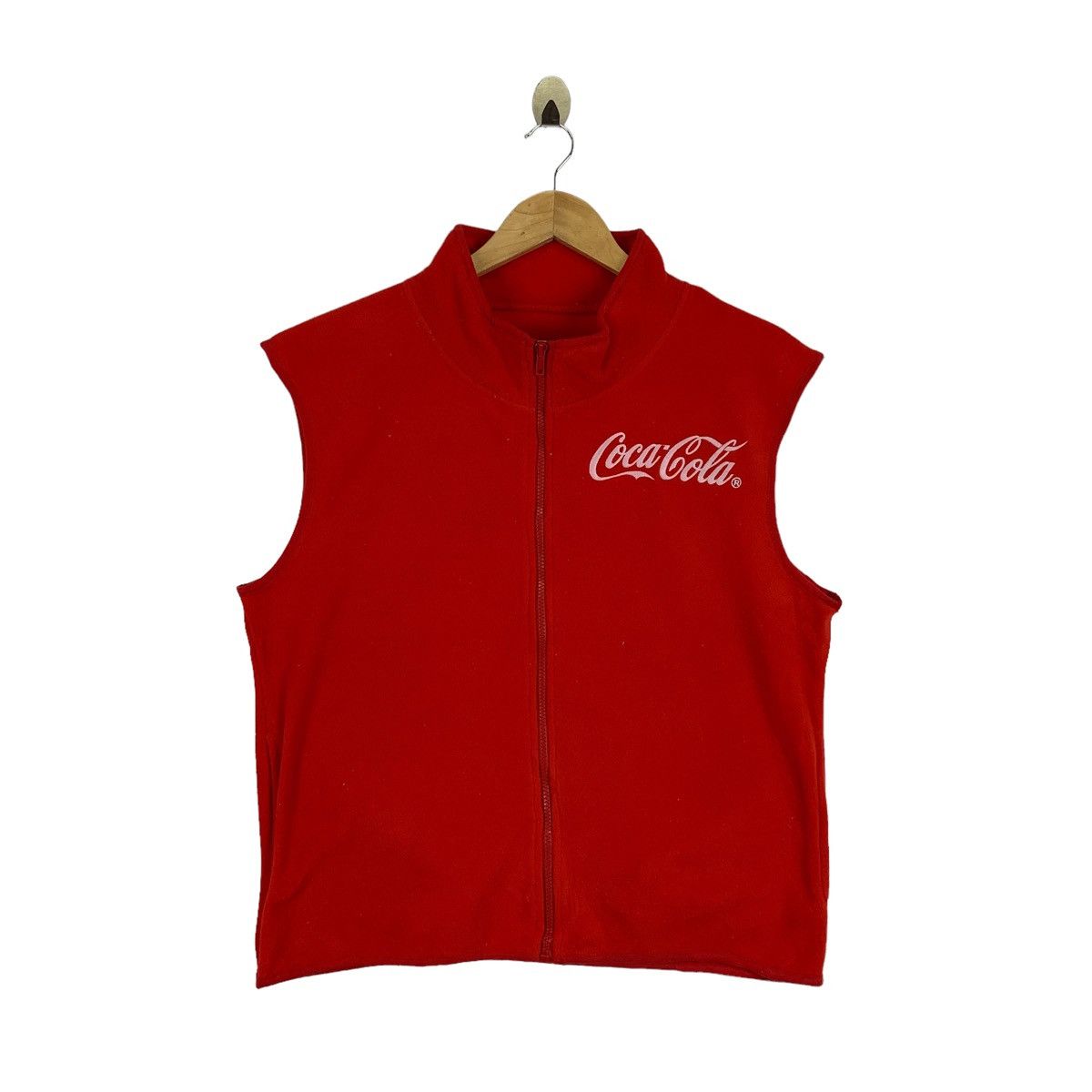 Coca Cola × Vintage COCA COLA Carbonate Drinking Fleece Zipper Vests Jacket Size US M / EU 48-50 / 2 - 2 Thumbnail