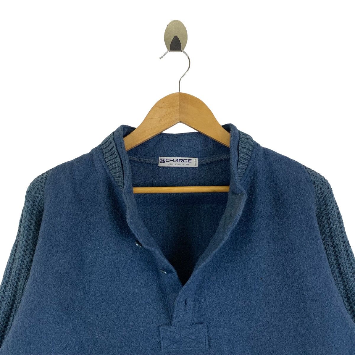 Vintage ARNOLD PALMER Charge Casual Half Button Wool Bomber Jacket Size US M / EU 48-50 / 2 - 7 Thumbnail