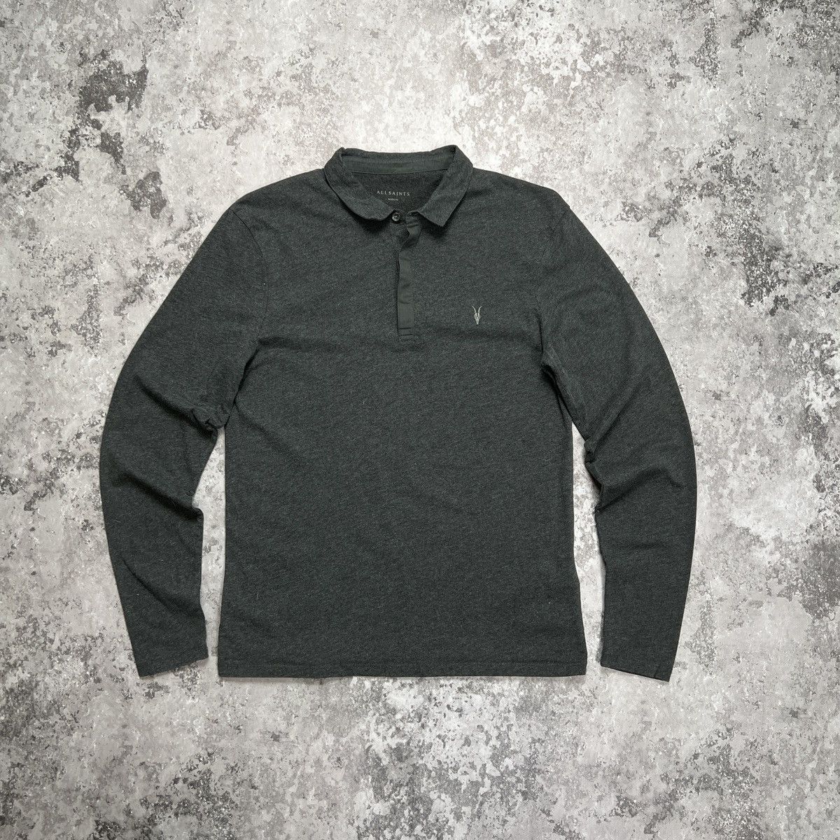 Allsaints Allsaints Long Sleeve Polo Shirt Size US M / EU 48-50 / 2 - 1 Thumbnail