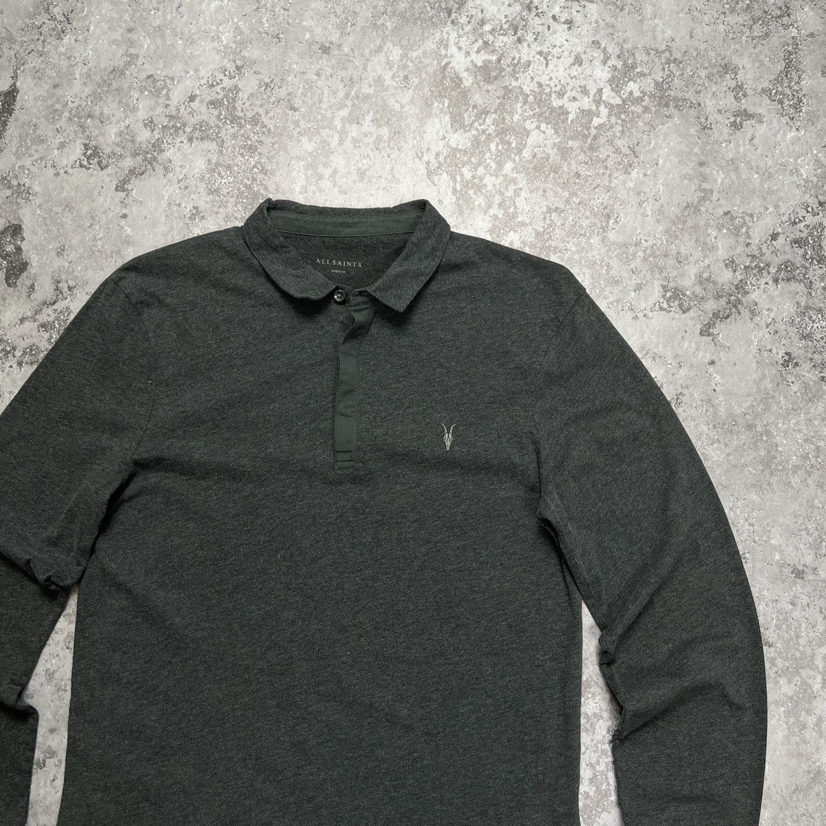 Allsaints Allsaints Long Sleeve Polo Shirt Size US M / EU 48-50 / 2 - 2 Thumbnail