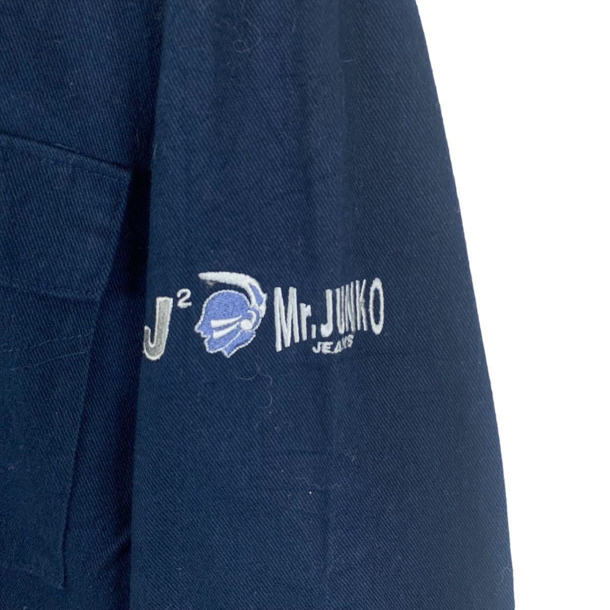 Japanese Brand × Mr. Junko × Vintage Mr JUNKO Jeans Japanese Brand Design Hoodie Long Coat Jacket Size US M / EU 48-50 / 2 - 9 Thumbnail