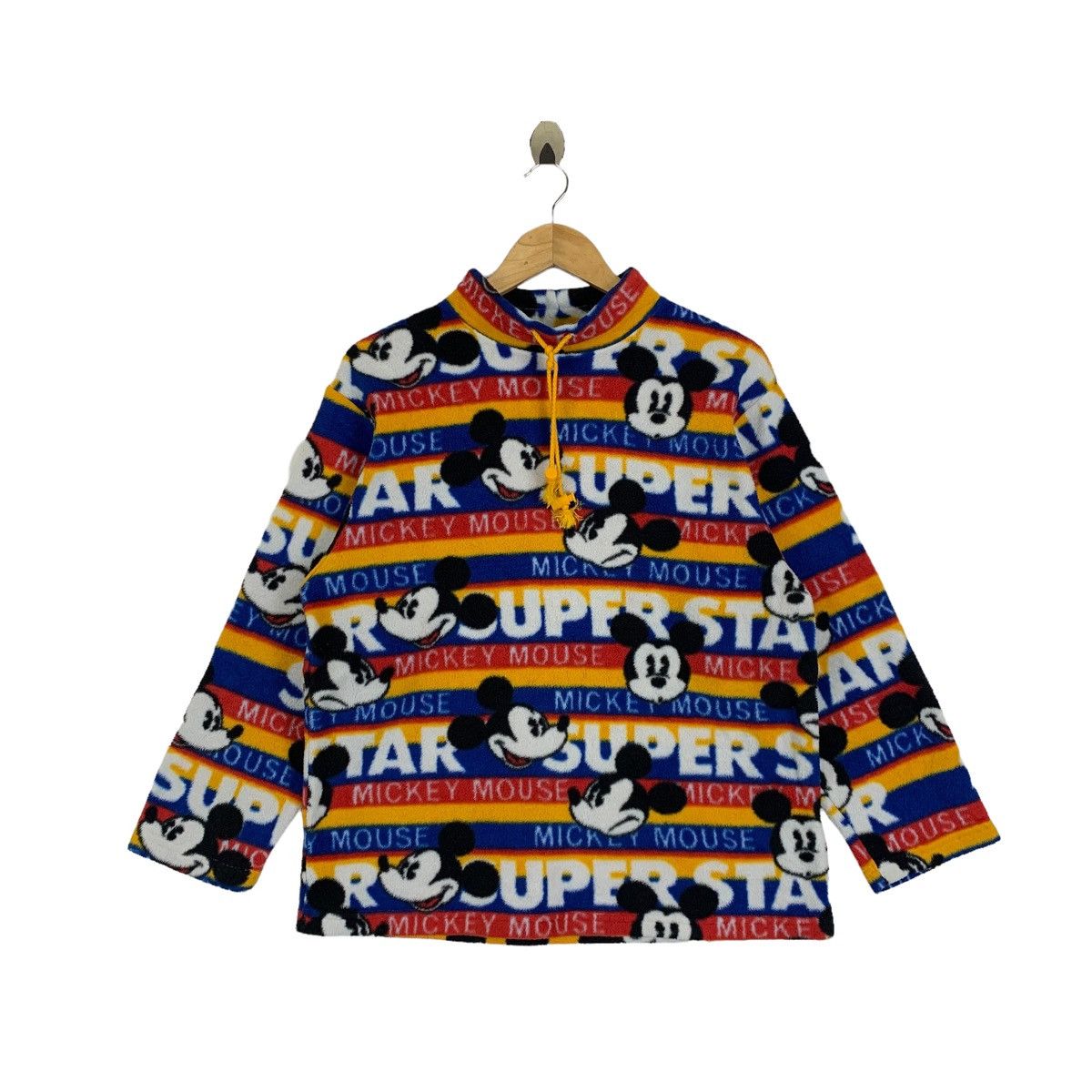 Cartoon Network × Mickey Mouse × Vintage MICKEY MOUSE Disney Cartoon Design Fleece Long Sleeve Size L / US 10 / IT 46 - 1 Thumbnail