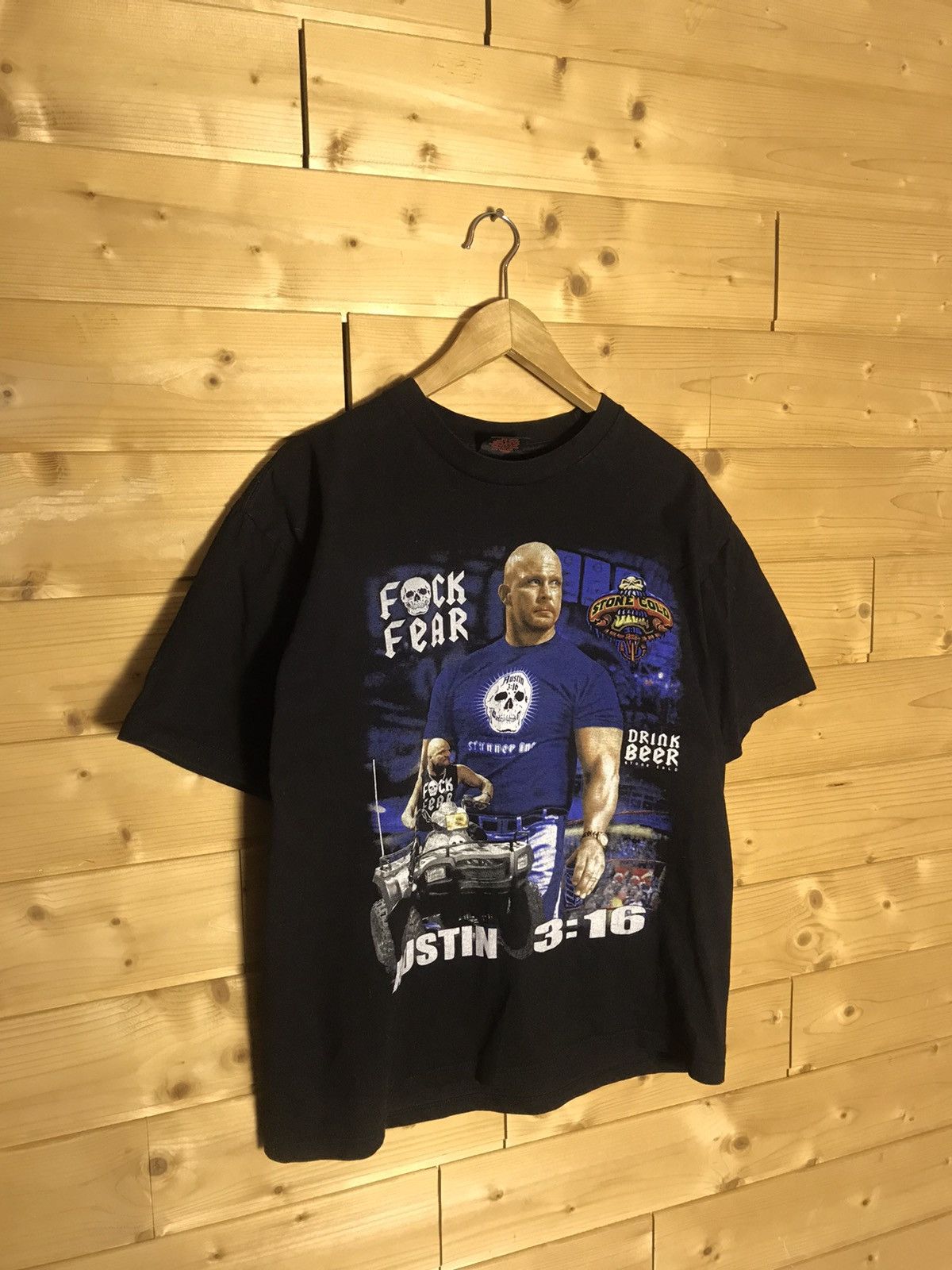 WWE Rare Vintage Stone Cold Austin Thunder t-shirt Size US L / EU 52-54 / 3 - 1 Thumbnail