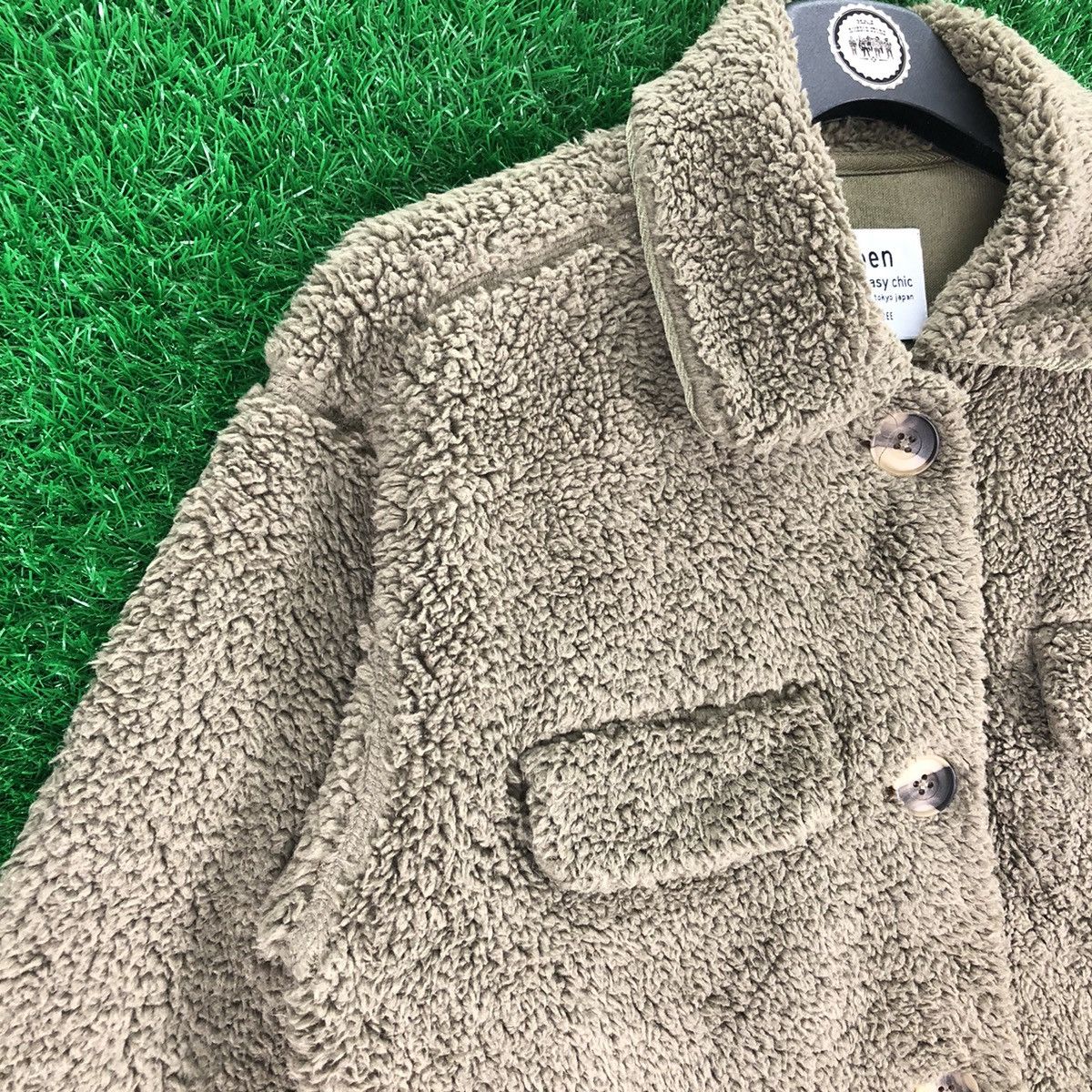 Japanese Brand Vintage Y2K Sherpa Jacket Flap Pocket by Coen Size US S / EU 44-46 / 1 - 2 Thumbnail