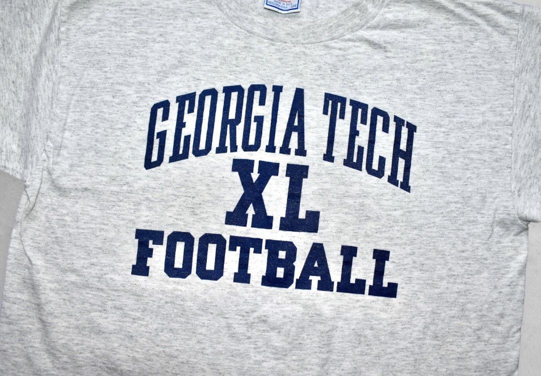 Vintage Vintage 90s Georgia Tech Football T-Shirt (M) Size US M / EU 48-50 / 2 - 2 Thumbnail