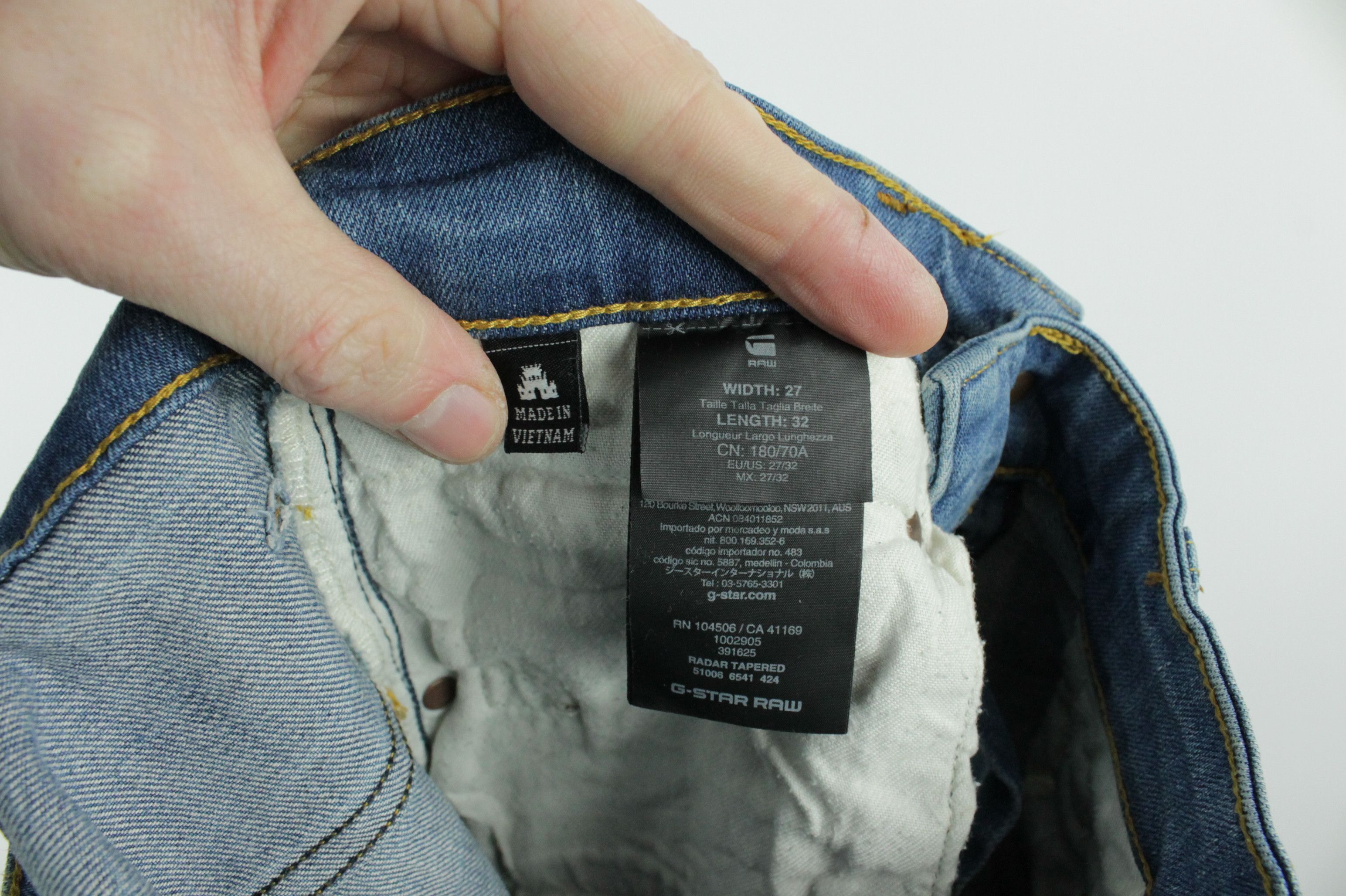 G-Star G-Star Raw Radar Tapered Blue Denim Jeans Size US 27 - 11 Thumbnail
