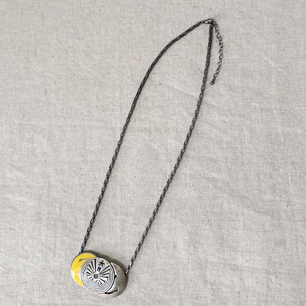 Kapital Smiley face Silver Wapi Sapi Peace Navajo Americana Necklace Size ONE SIZE - 6 Thumbnail