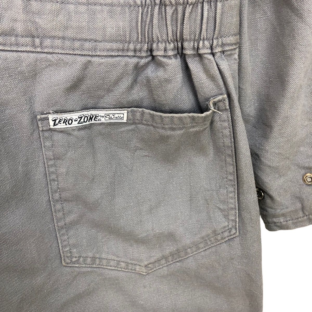 Walls Vtg 90s Walls Coveralls Faded Grey Duck Canvas Made In Usa Size US 34 / EU 50 - 8 Thumbnail