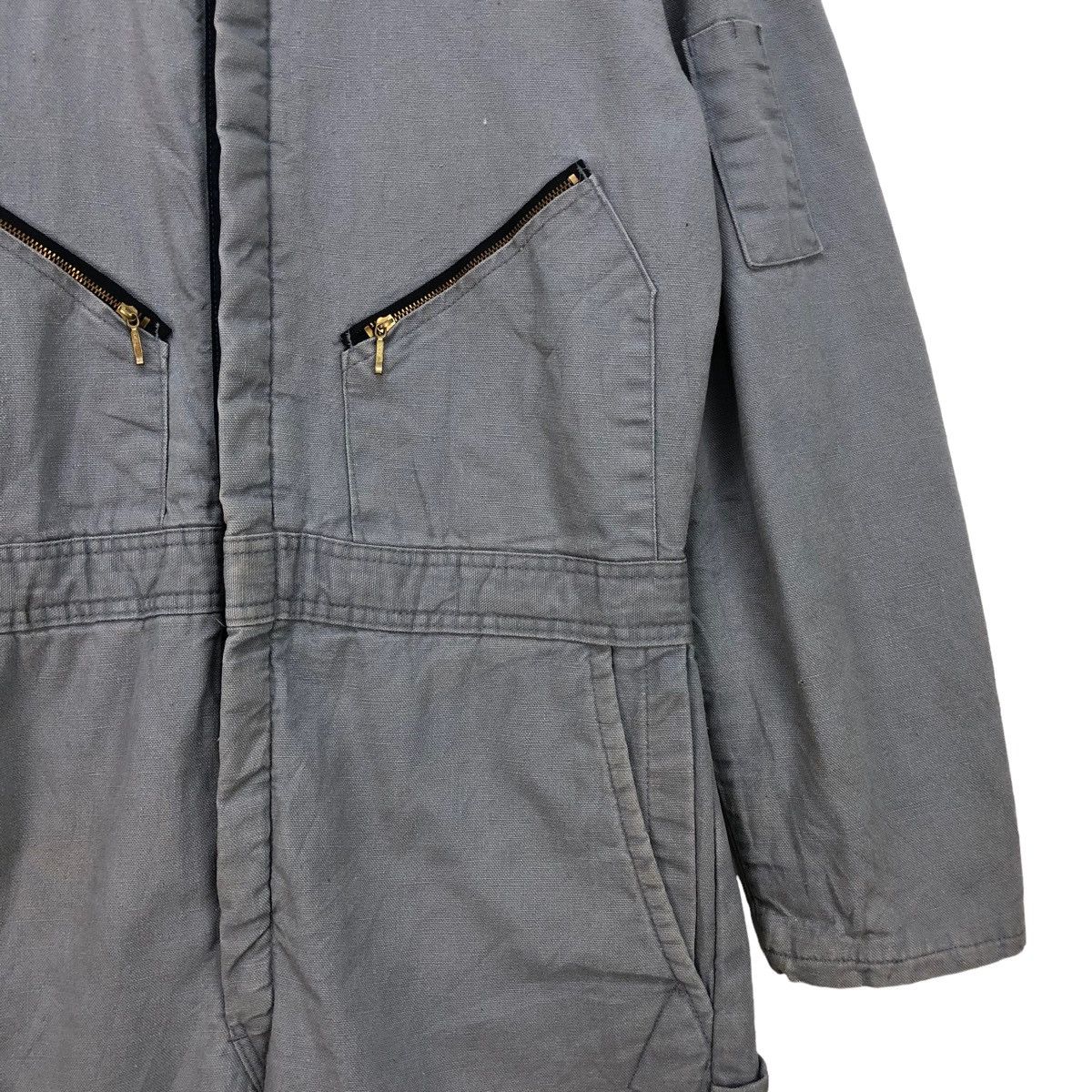 Walls Vtg 90s Walls Coveralls Faded Grey Duck Canvas Made In Usa Size US 34 / EU 50 - 5 Thumbnail
