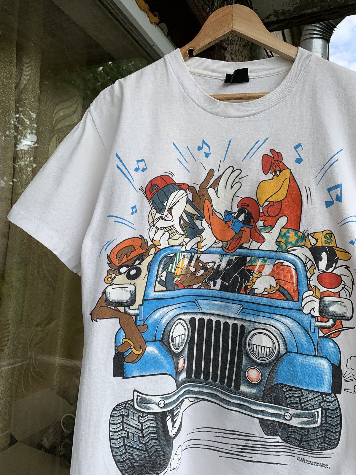 Cartoon Network 1993 Vintage Changes Looney Tunes Mirror Print T-Shirt Size US L / EU 52-54 / 3 - 3 Thumbnail