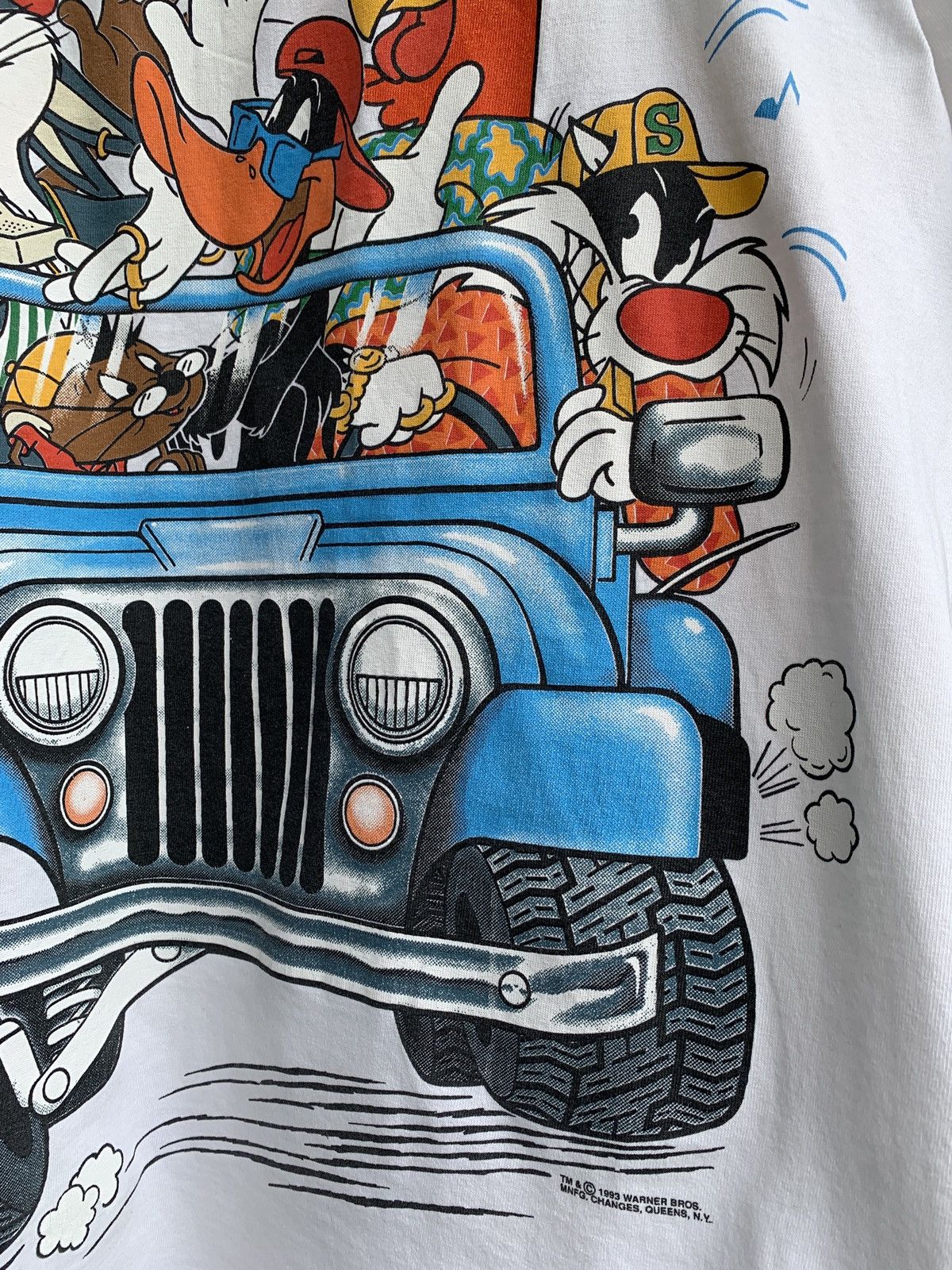 Cartoon Network 1993 Vintage Changes Looney Tunes Mirror Print T-Shirt Size US L / EU 52-54 / 3 - 9 Thumbnail