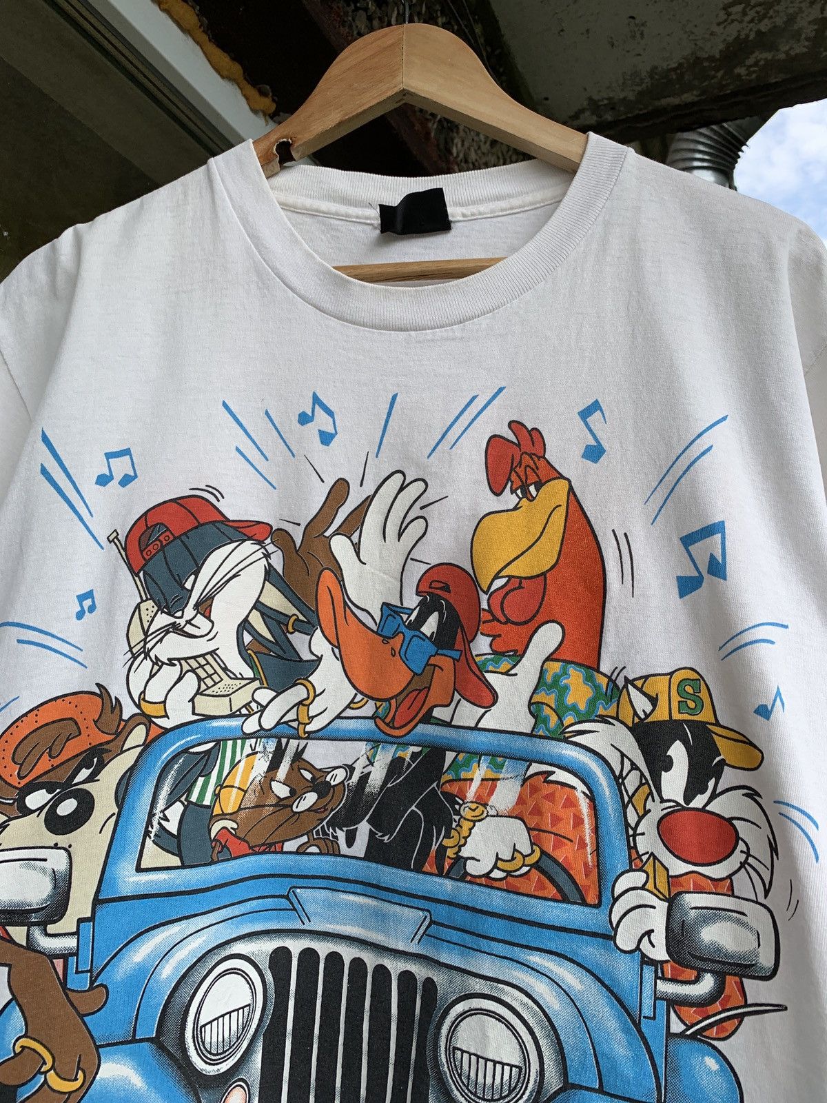 Cartoon Network 1993 Vintage Changes Looney Tunes Mirror Print T-Shirt Size US L / EU 52-54 / 3 - 5 Thumbnail
