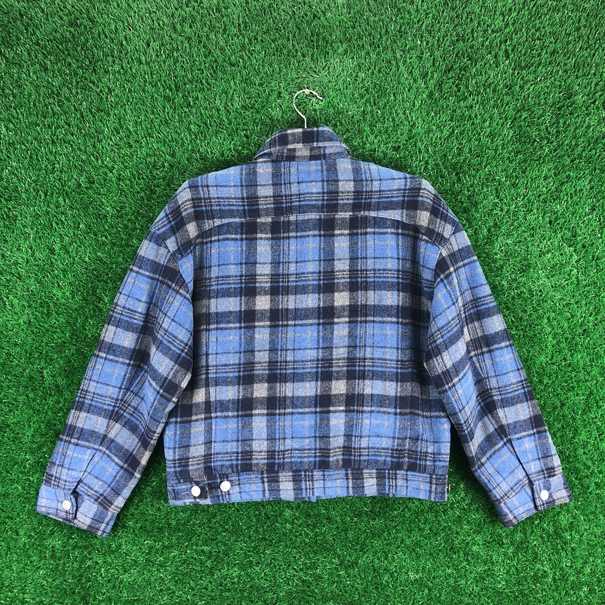 Seditionaries Jóuetie Japan Brand Wool Tartan Blue Checker Jacket Size US XS / EU 42 / 0 - 4 Thumbnail