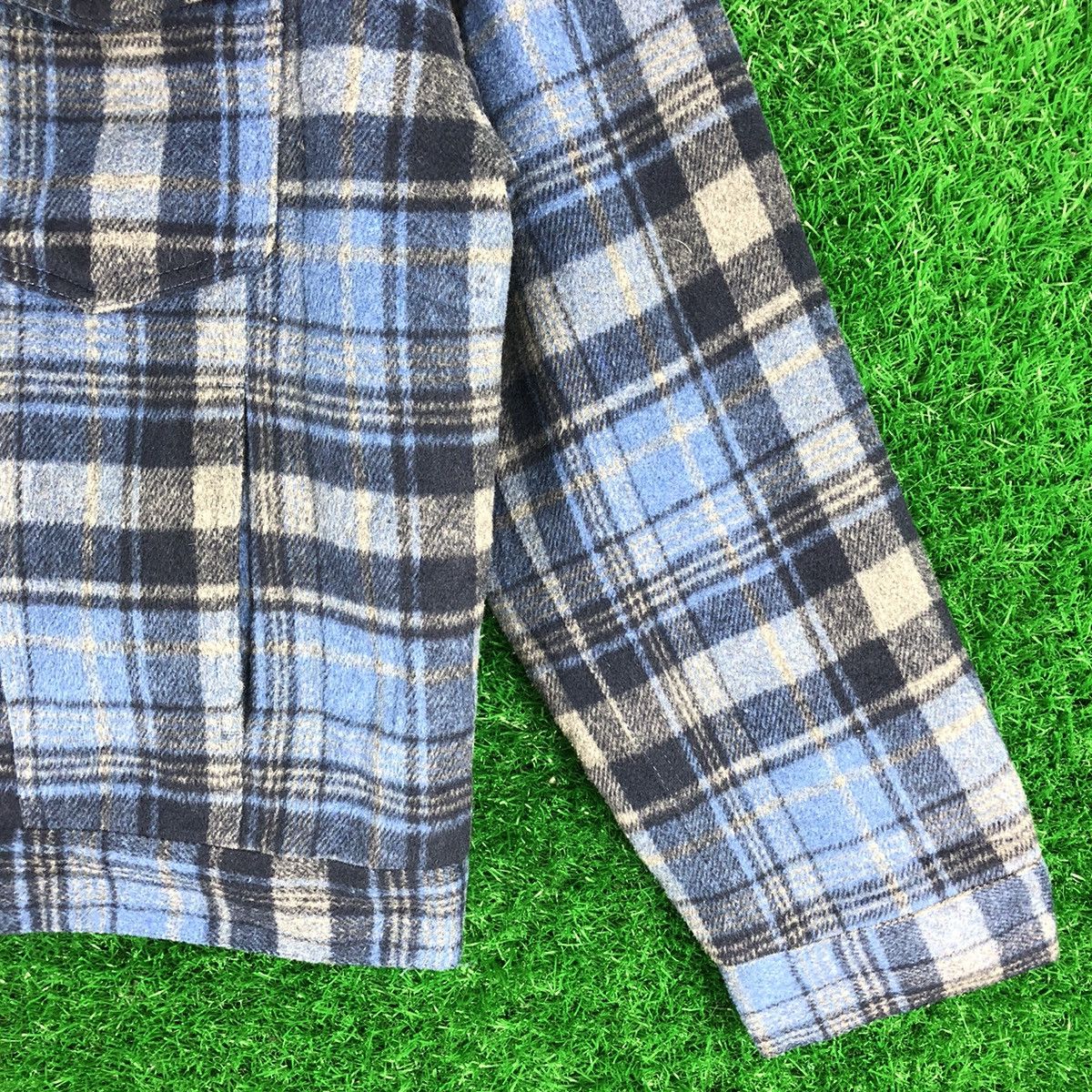 Seditionaries Jóuetie Japan Brand Wool Tartan Blue Checker Jacket Size US XS / EU 42 / 0 - 3 Thumbnail