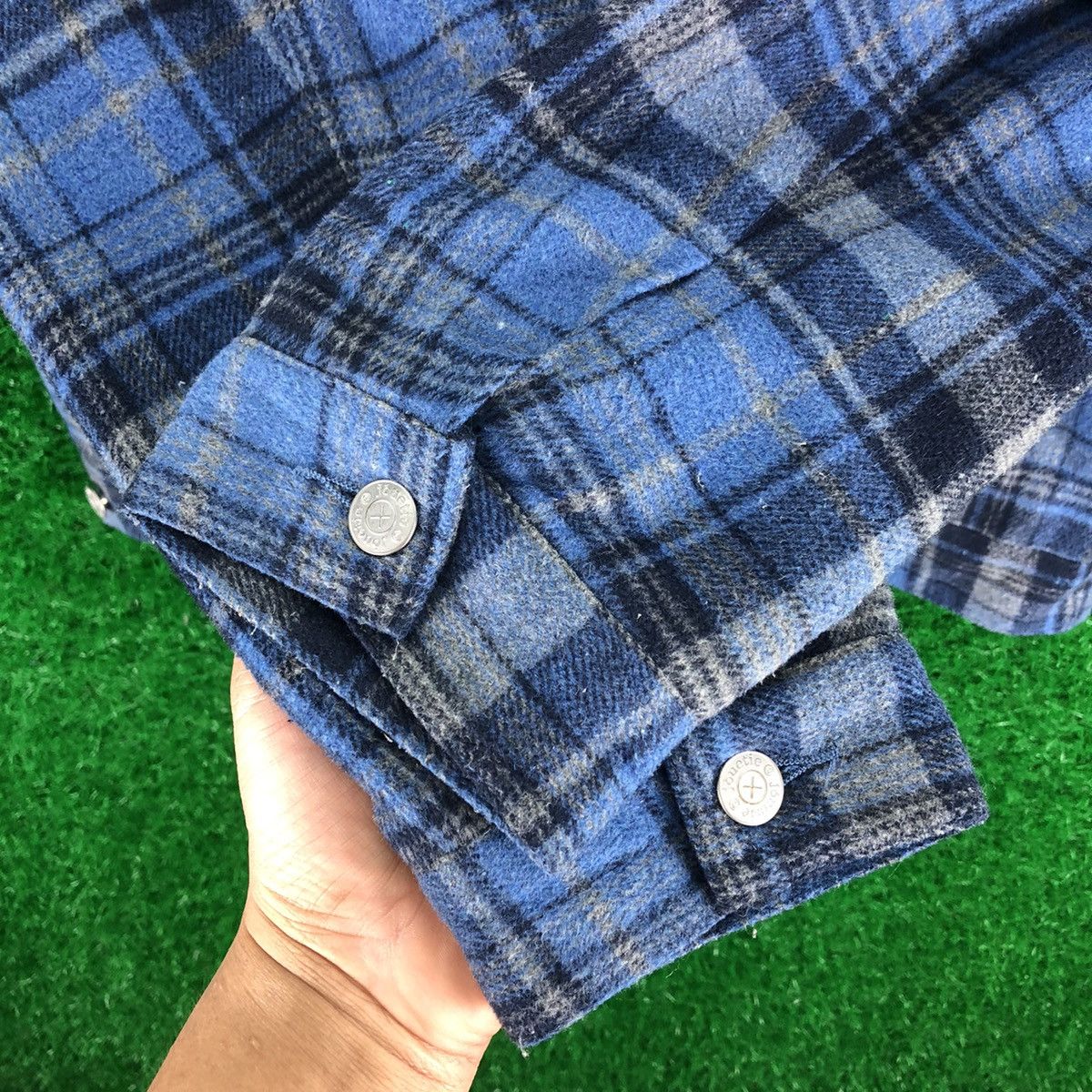 Seditionaries Jóuetie Japan Brand Wool Tartan Blue Checker Jacket Size US XS / EU 42 / 0 - 9 Thumbnail