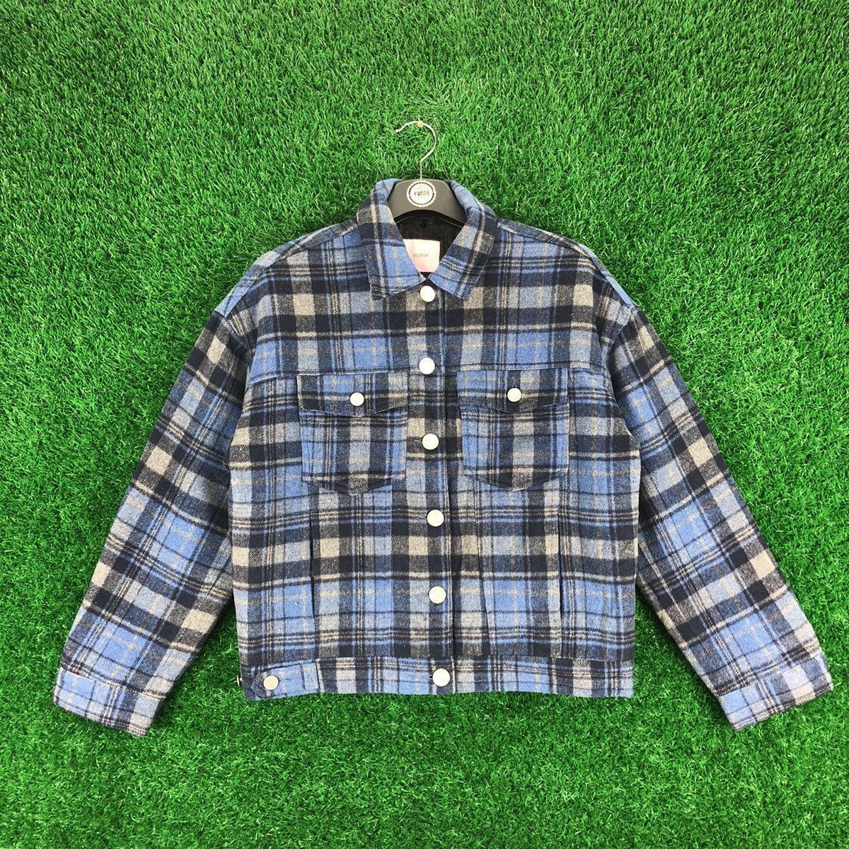 Seditionaries Jóuetie Japan Brand Wool Tartan Blue Checker Jacket Size US XS / EU 42 / 0 - 1 Thumbnail
