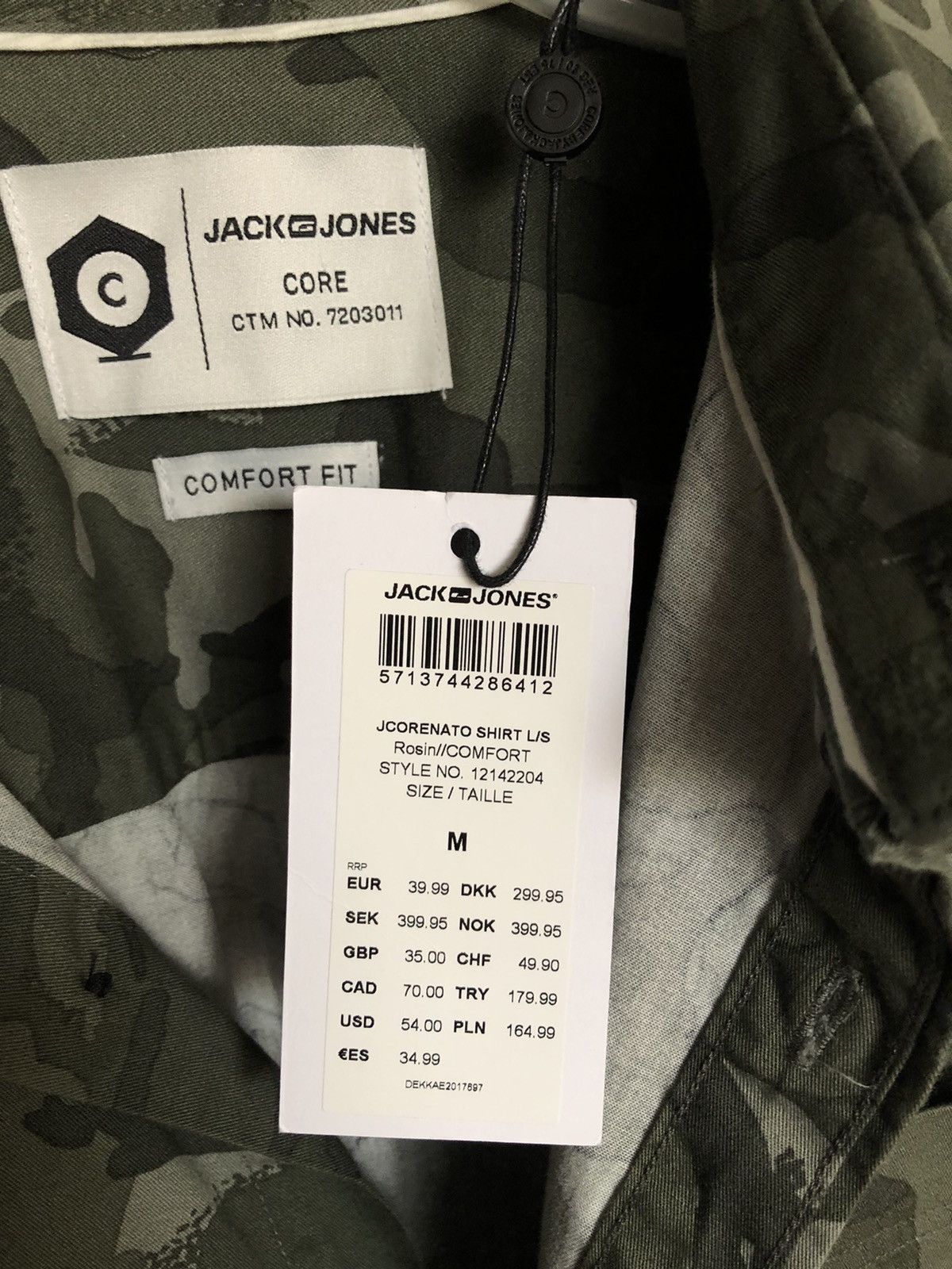 Jack & Jones New J&J chemise CAMO GREEN Size US M / EU 48-50 / 2 - 4 Thumbnail