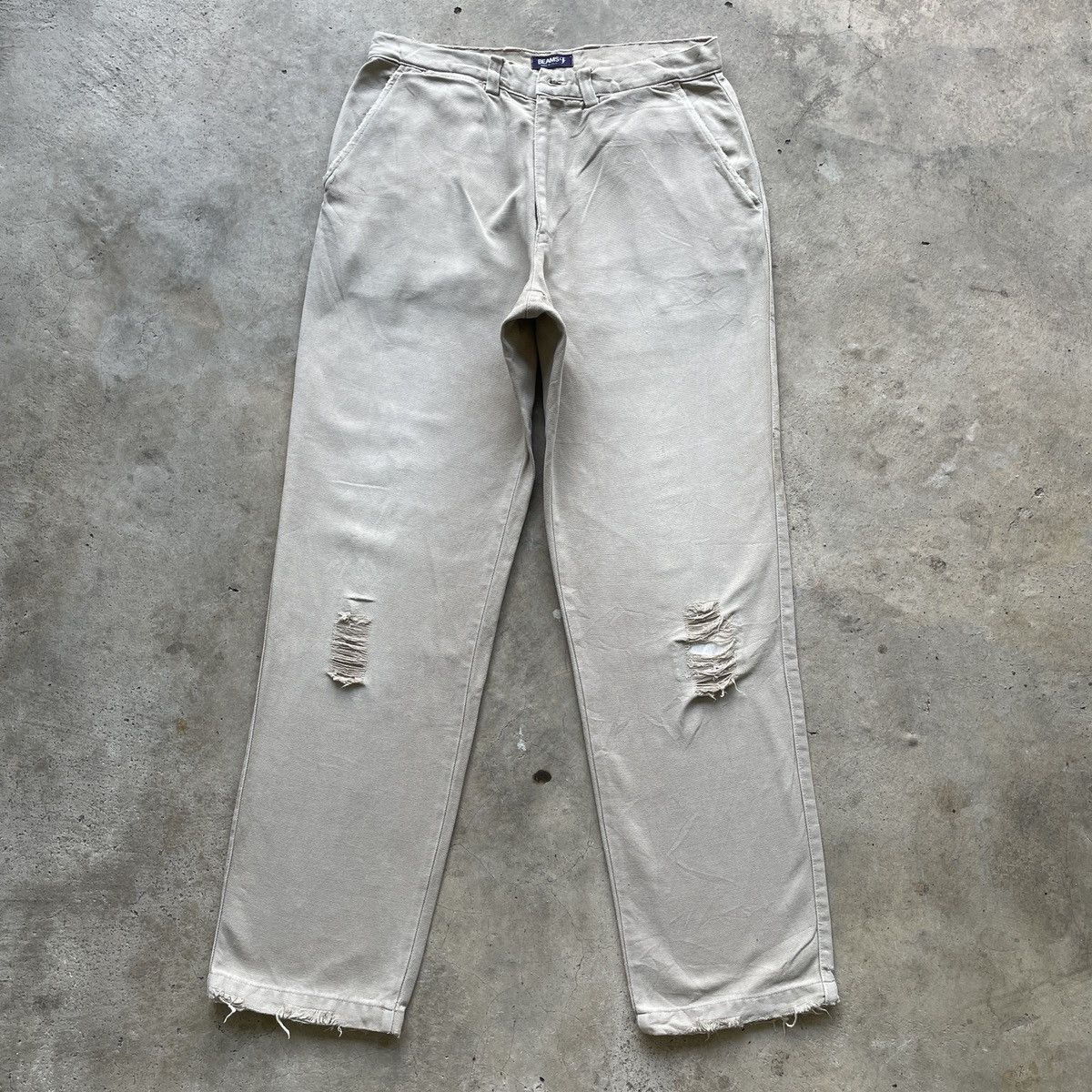Japanese Brand W30🔥 Vintage Beams Made In Italy Distressed Trousers Pants Size US 30 / EU 46 - 1 Thumbnail