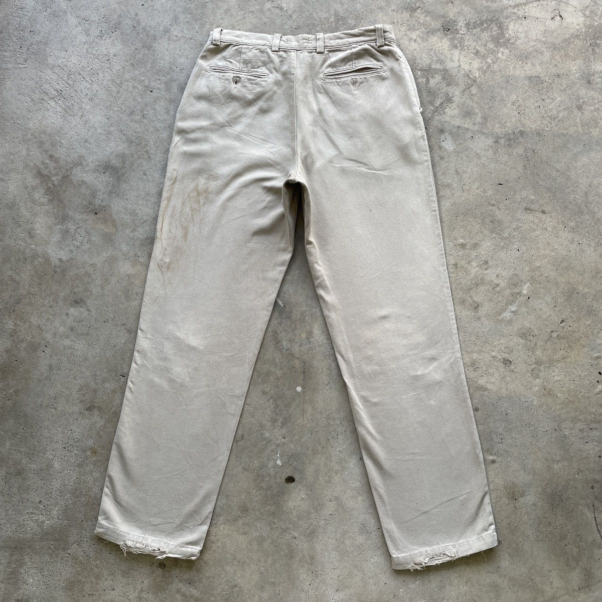 Japanese Brand W30🔥 Vintage Beams Made In Italy Distressed Trousers Pants Size US 30 / EU 46 - 13 Thumbnail