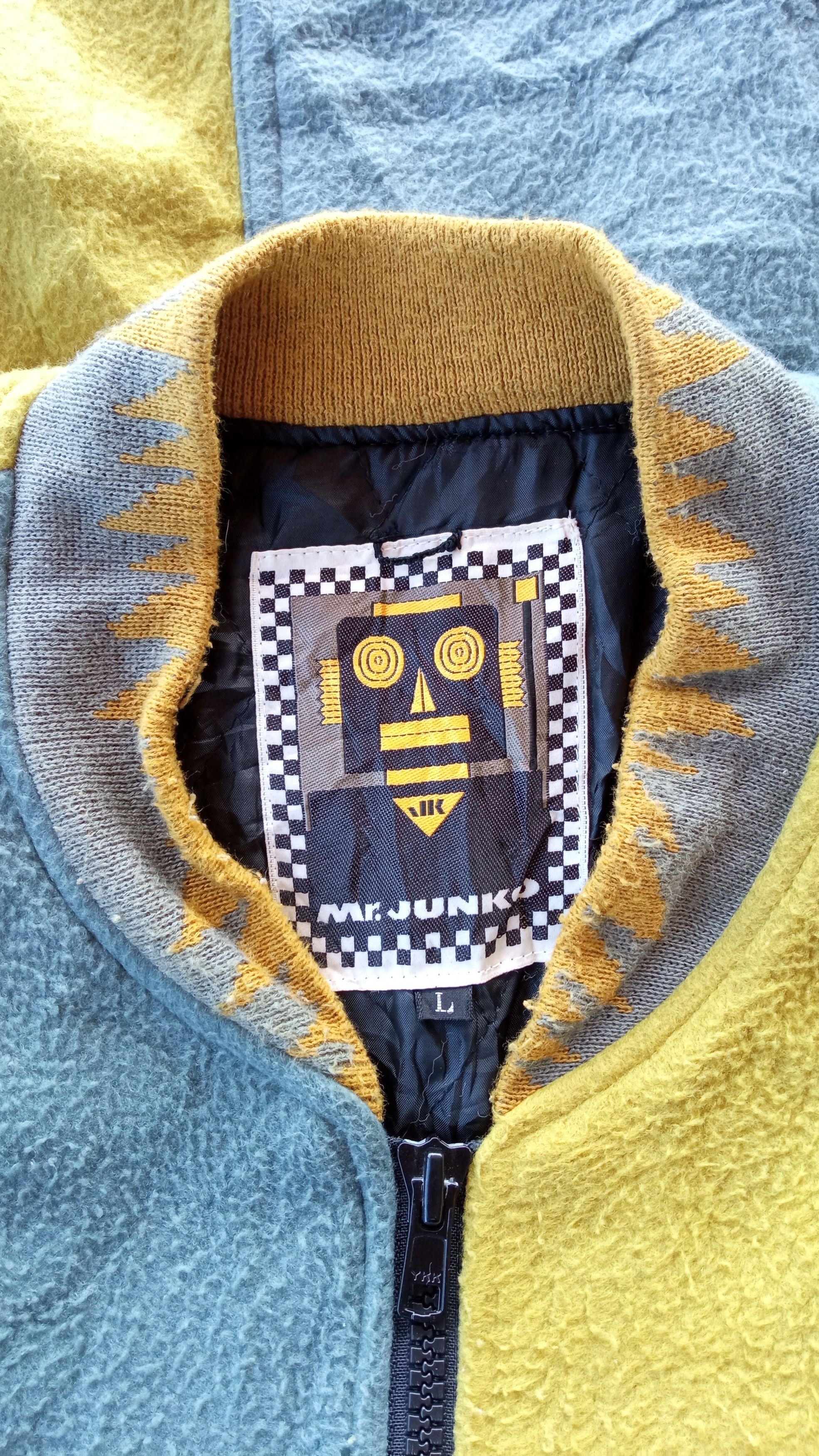 Hiroko Koshino Homme × Japanese Brand × Vintage 🔥🔥Vintage Junko Koshino 2 Tone Colour Block Fleece Jacket Size US L / EU 52-54 / 3 - 14 Thumbnail