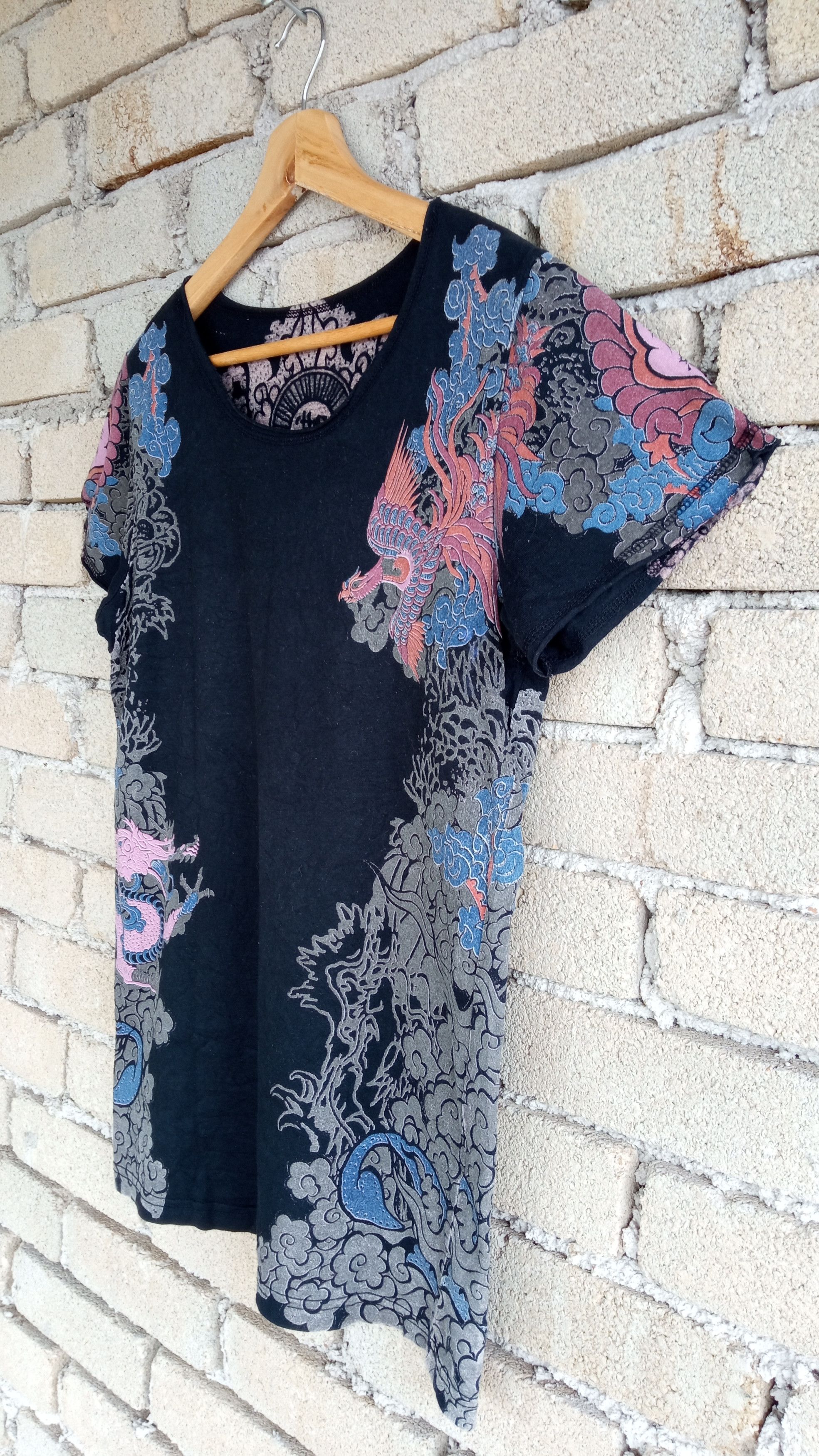 Japanese Brand × Vintage 🔥🔥Japanese Brand Fullprint Peacock Dragon Skull T-Shirt Size US S / EU 44-46 / 1 - 6 Thumbnail
