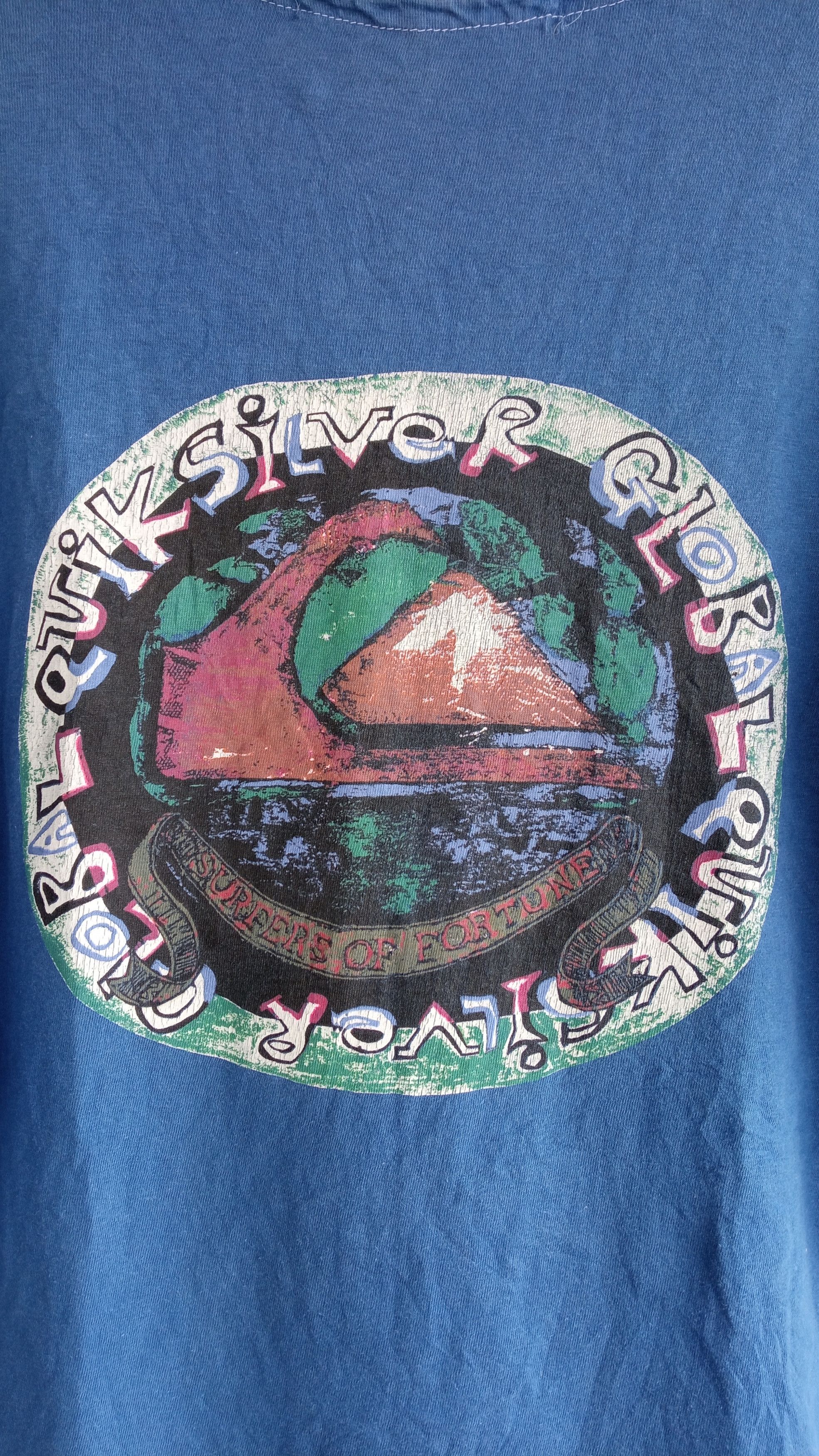 Quiksilver × Vintage 🔥🔥Vintage 90s Surf Brand Quiksilver Big Logo T-Shirt Size US M / EU 48-50 / 2 - 10 Thumbnail