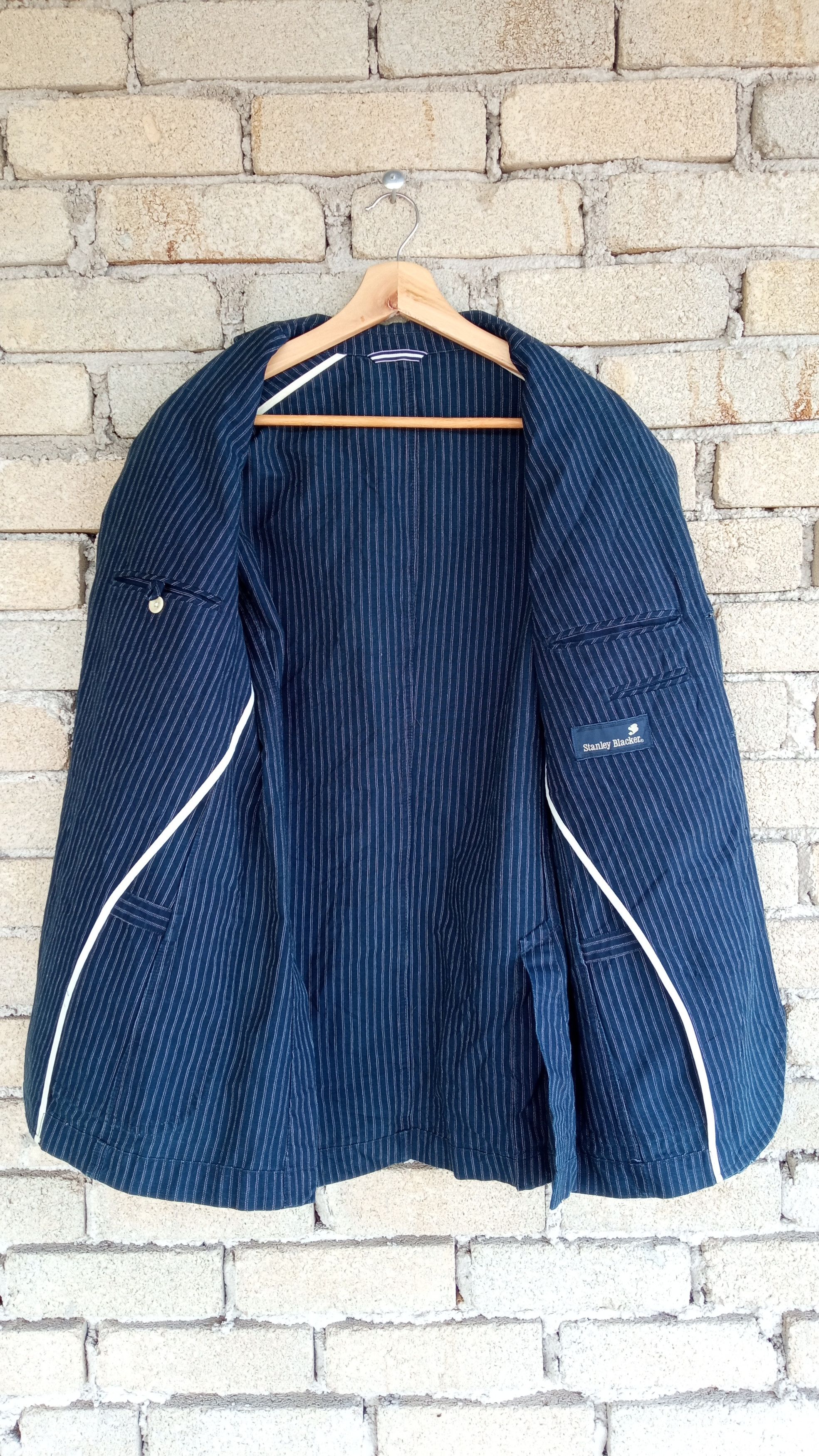 Japanese Brand × Stanley Blacker × Vintage 🔥🔥Vtg Stanley Blacker Hickory Wabash Striped Style Jacket Size US M / EU 48-50 / 2 - 6 Thumbnail