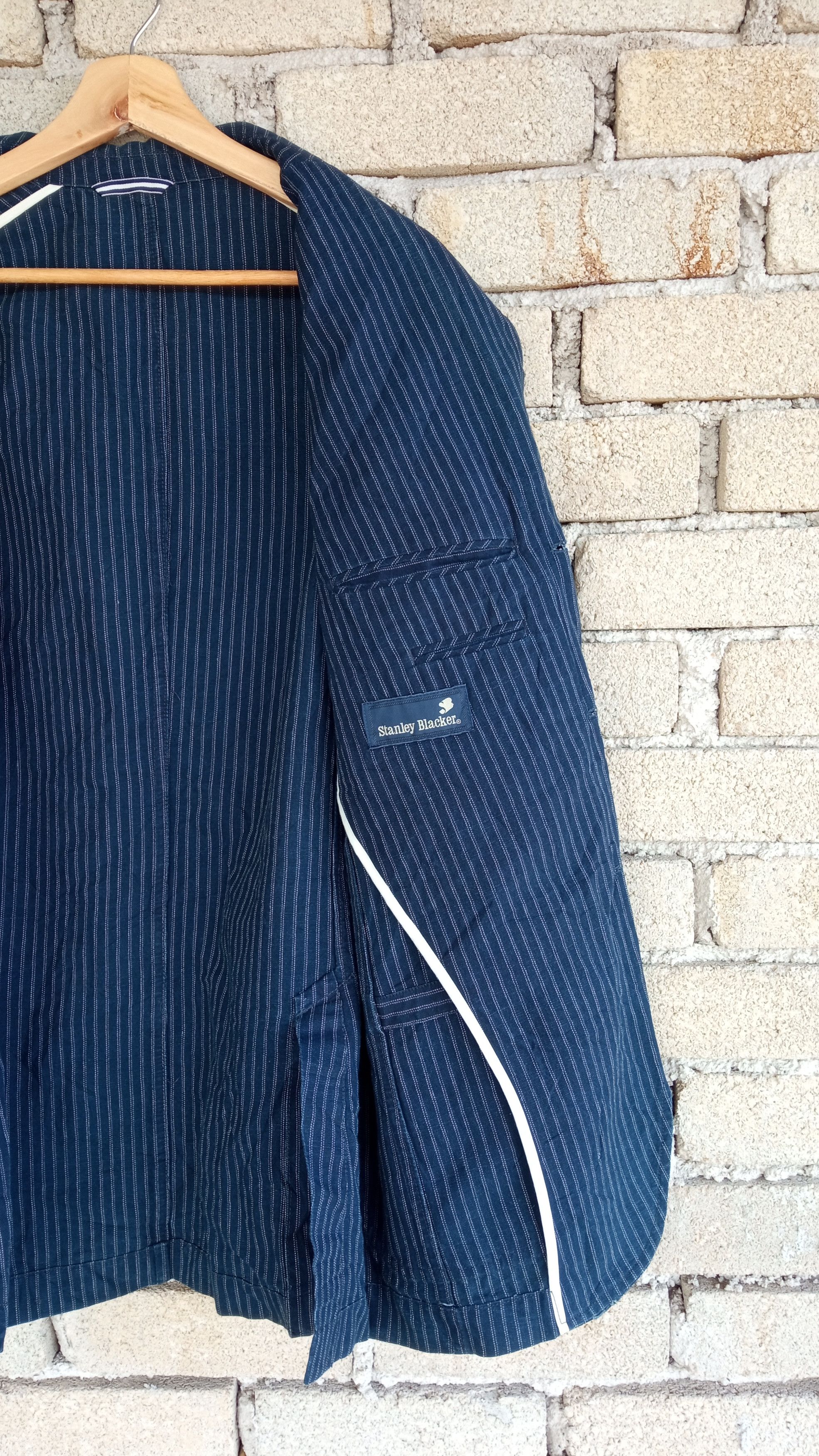 Japanese Brand × Stanley Blacker × Vintage 🔥🔥Vtg Stanley Blacker Hickory Wabash Striped Style Jacket Size US M / EU 48-50 / 2 - 7 Thumbnail