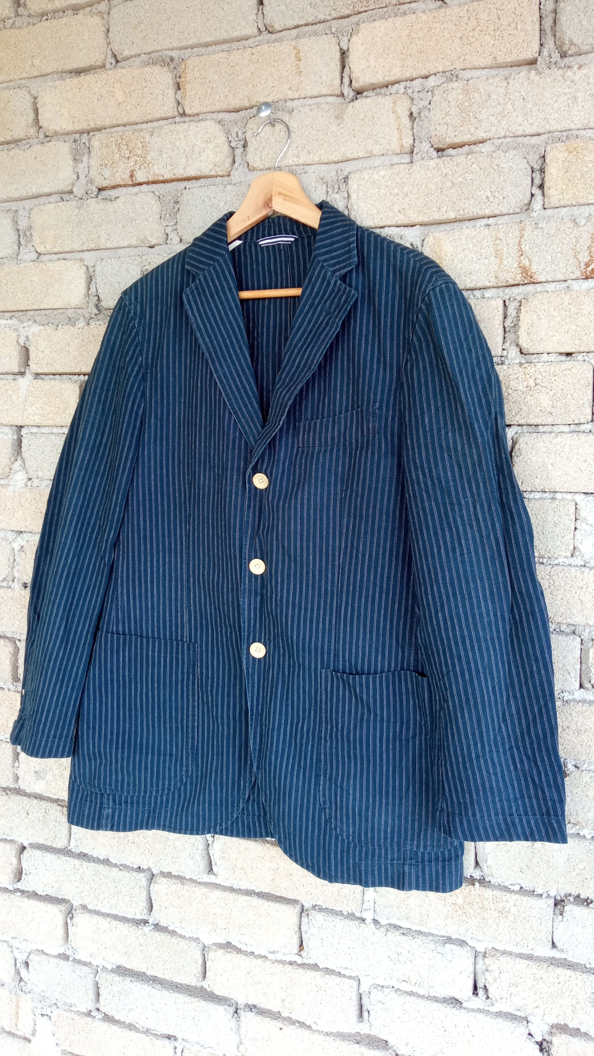 Japanese Brand × Stanley Blacker × Vintage 🔥🔥Vtg Stanley Blacker Hickory Wabash Striped Style Jacket Size US M / EU 48-50 / 2 - 3 Thumbnail