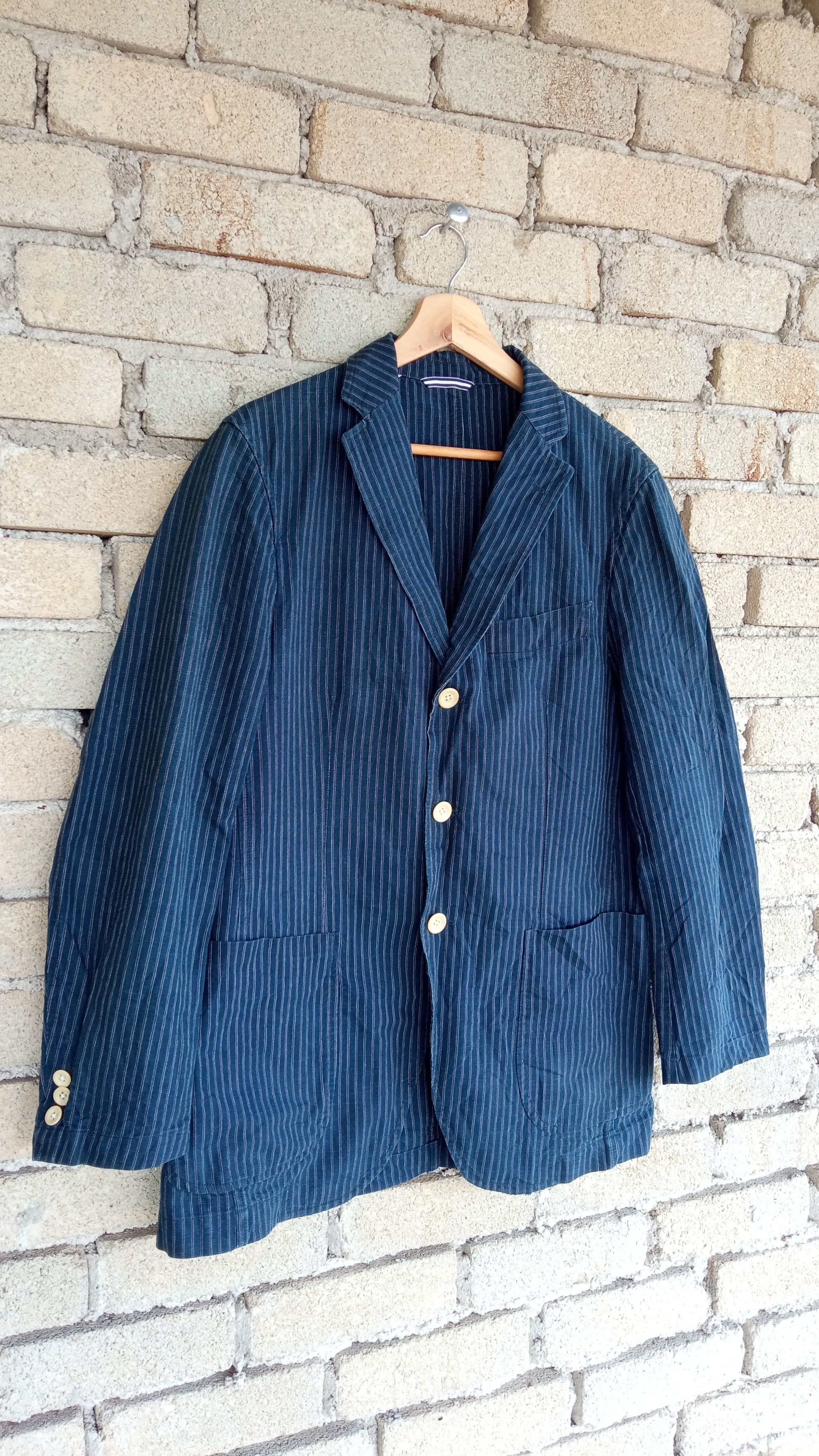 Japanese Brand × Stanley Blacker × Vintage 🔥🔥Vtg Stanley Blacker Hickory Wabash Striped Style Jacket Size US M / EU 48-50 / 2 - 2 Thumbnail