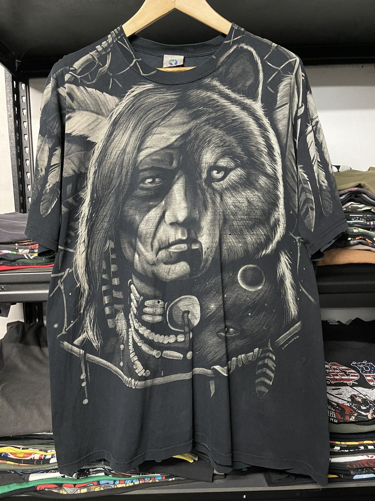 Vintage 1996 Liquid Blue Aop Distressed Rap Tees