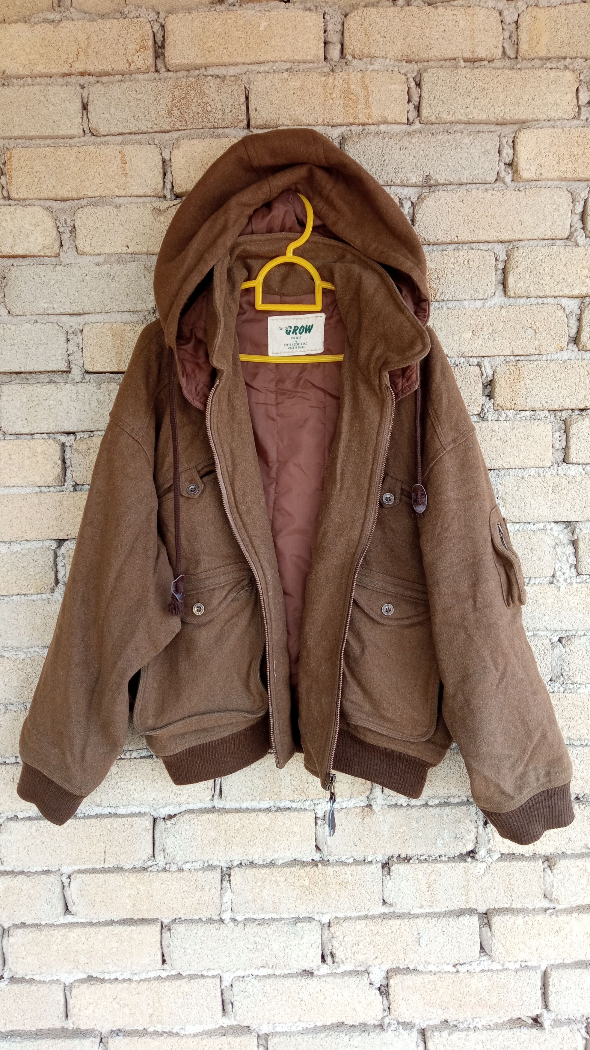 Japanese Brand × Vintage 🔥🔥Vintage Girl Girl Grow Bomber Style Hoodie Jacket Size US XL / EU 56 / 4 - 13 Thumbnail