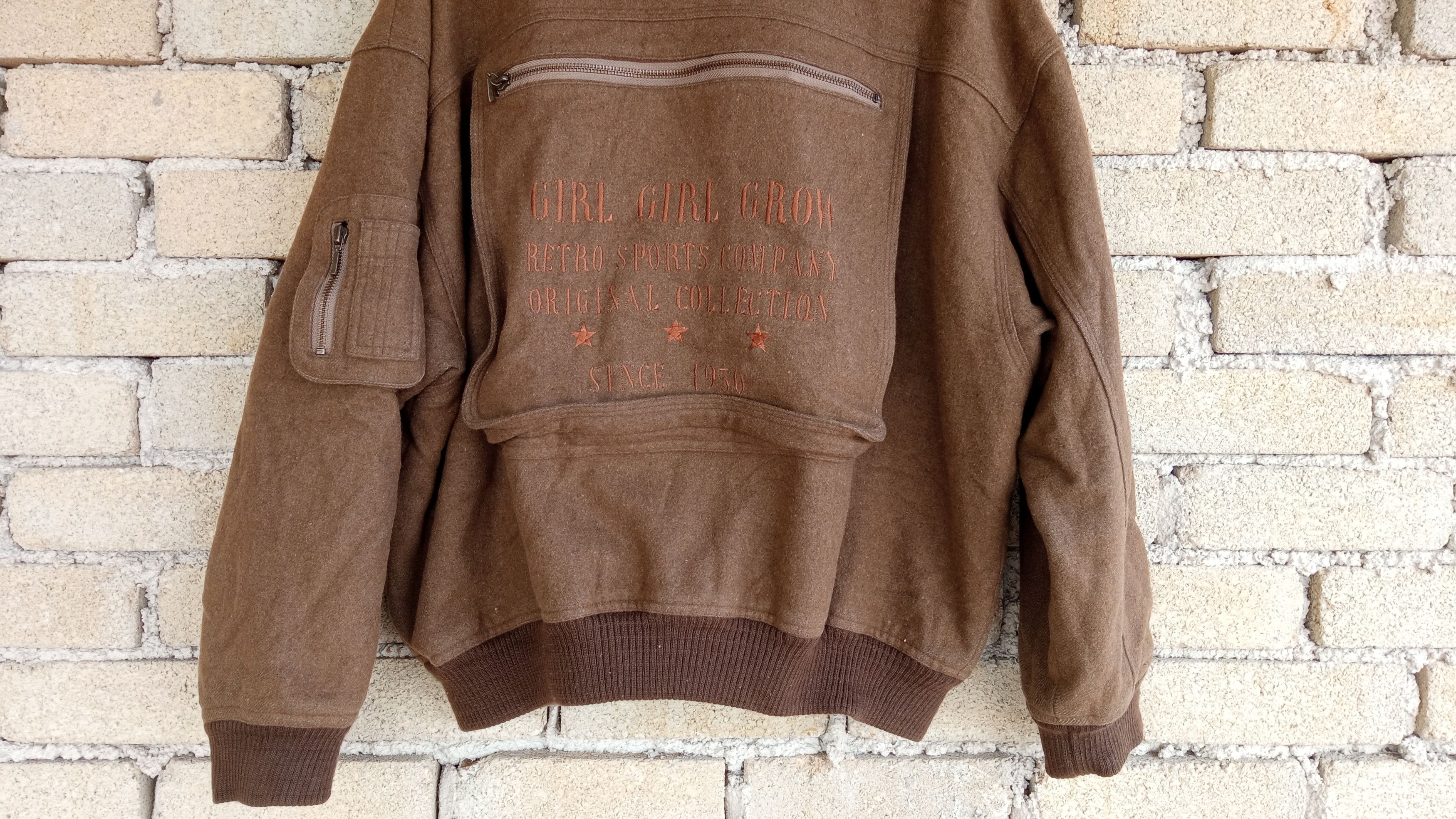 Japanese Brand × Vintage 🔥🔥Vintage Girl Girl Grow Bomber Style Hoodie Jacket Size US XL / EU 56 / 4 - 15 Thumbnail