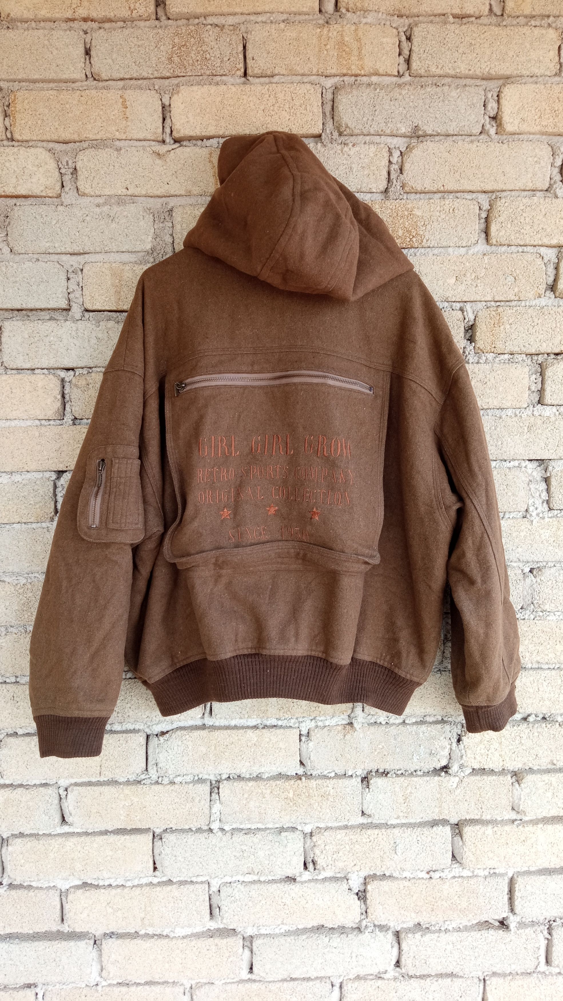 Japanese Brand × Vintage 🔥🔥Vintage Girl Girl Grow Bomber Style Hoodie Jacket Size US XL / EU 56 / 4 - 14 Thumbnail