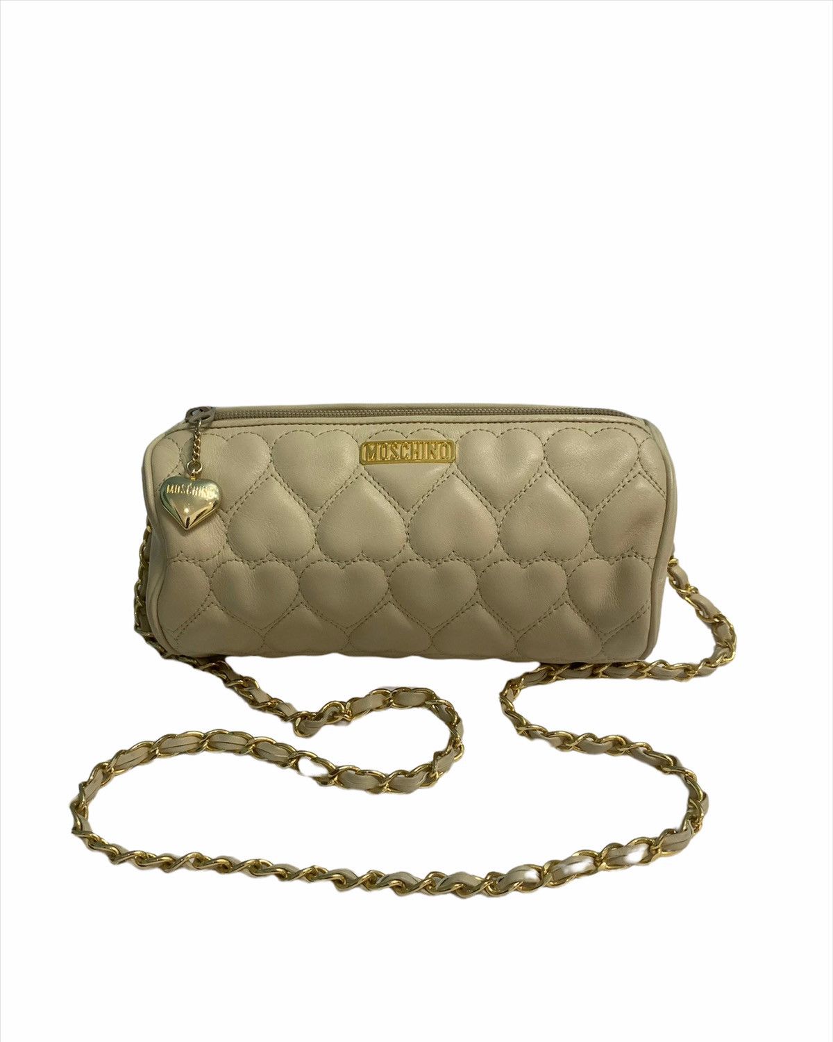 Moschino ❤️ AUTHENTIC MOSCHINO GOLD CHAIN LAMBSKIN QUILTED Size ONE SIZE - 1 Thumbnail