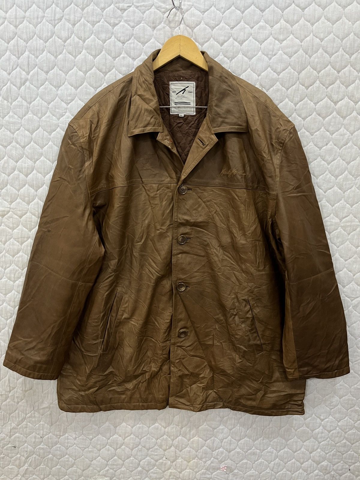 Vintage (Qq). VINTAGE KARL KANI LEATHER JACKET Size US XL / EU 56 / 4 - 1 Thumbnail