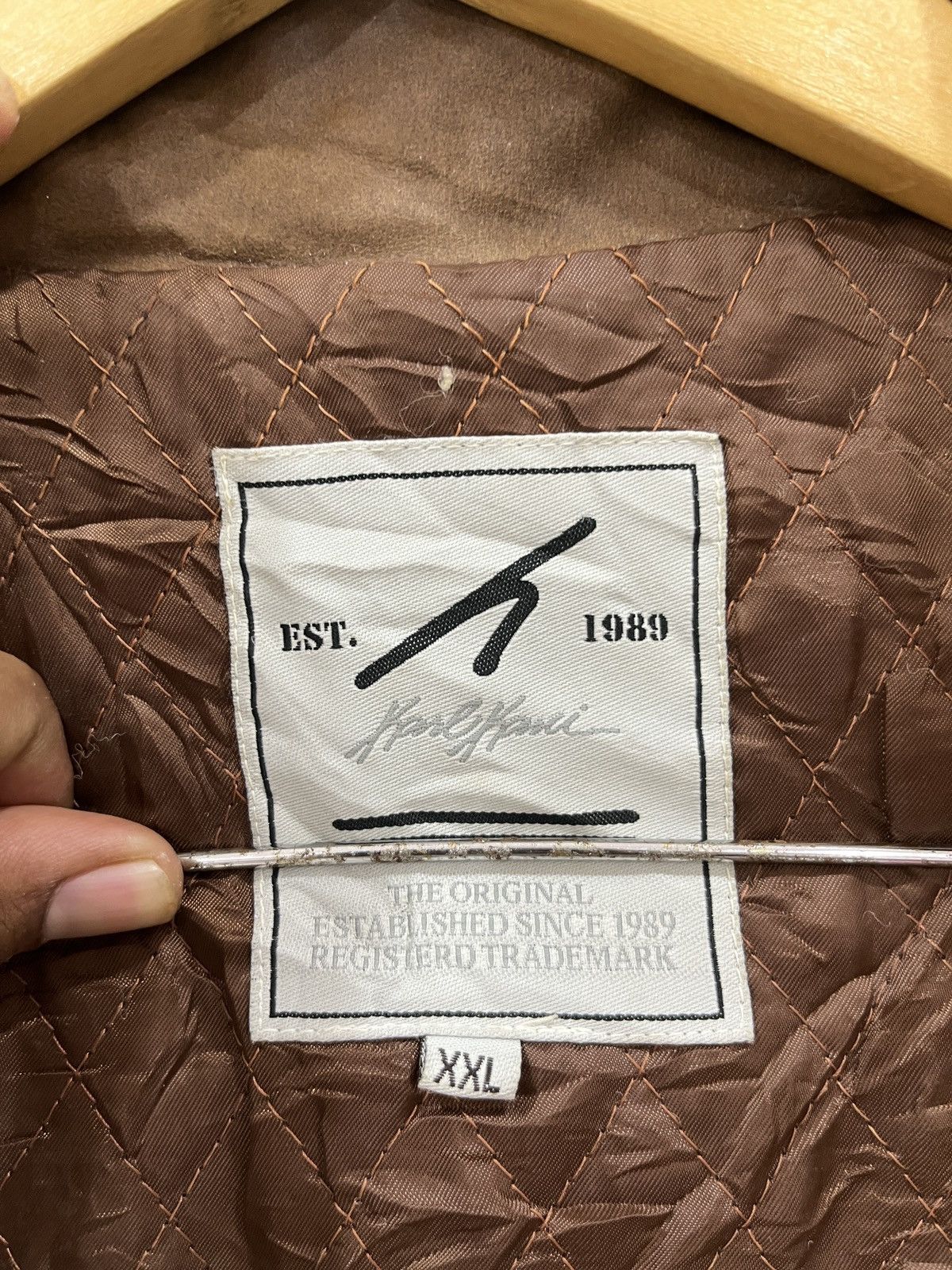 Vintage (Qq). VINTAGE KARL KANI LEATHER JACKET Size US XL / EU 56 / 4 - 7 Thumbnail