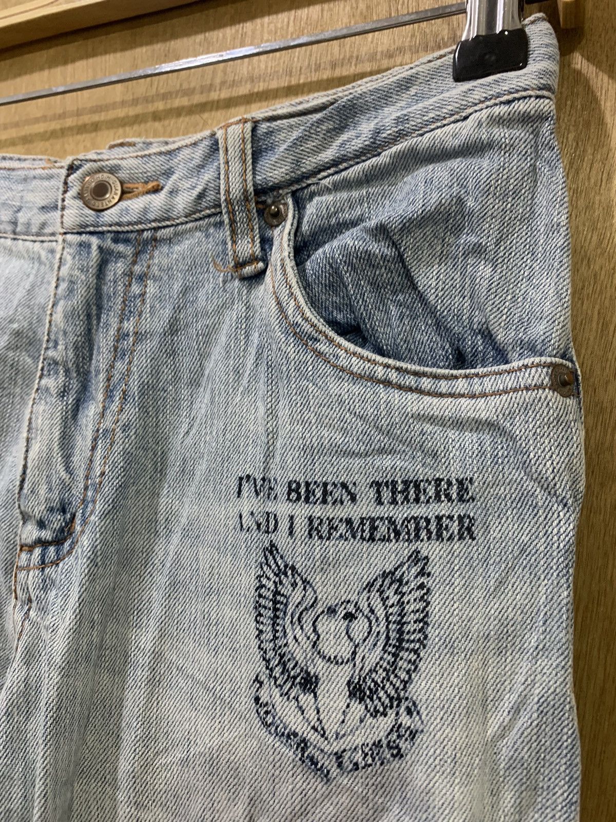 Japanese Brand 90s 3D Baggy Multipocket Distressed Flare Cargo Denim Jeans Size 28" / US 6 / IT 42 - 9 Thumbnail