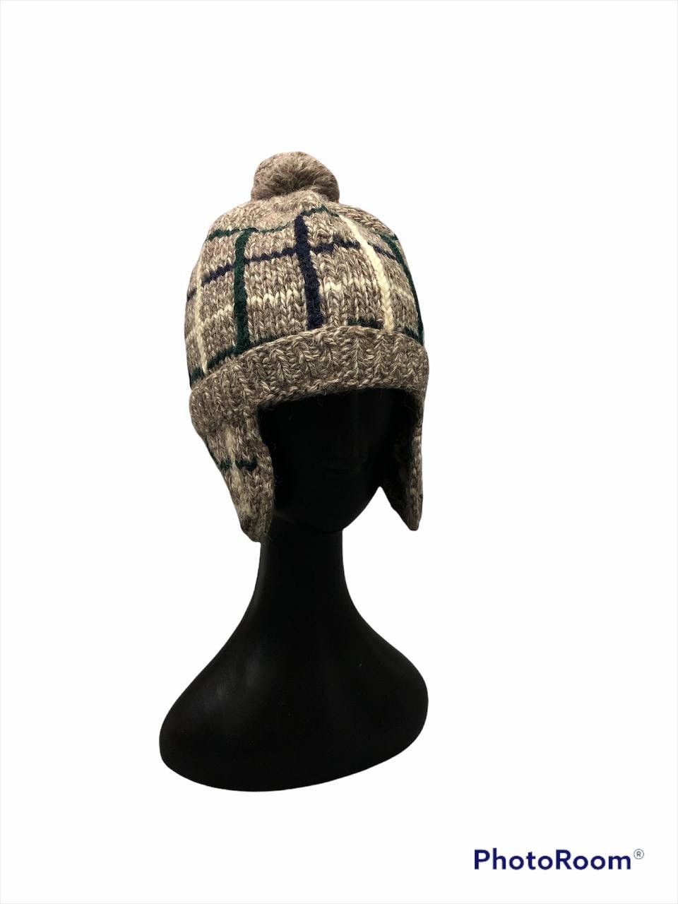 Japanese Brand × Vintage Checkred Earflat Wool Hat Beanie Size ONE SIZE - 1 Thumbnail