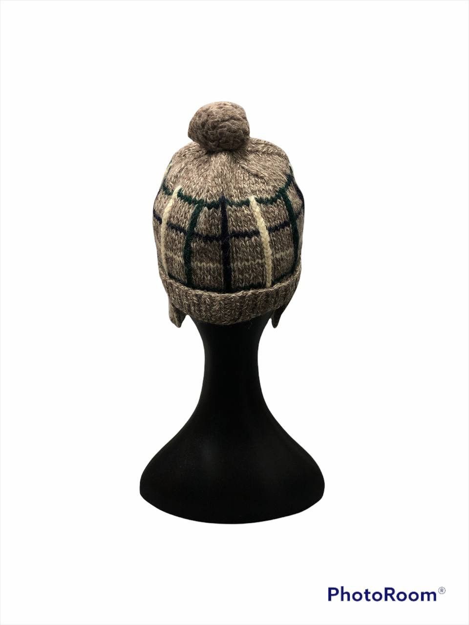 Japanese Brand × Vintage Checkred Earflat Wool Hat Beanie Size ONE SIZE - 3 Thumbnail