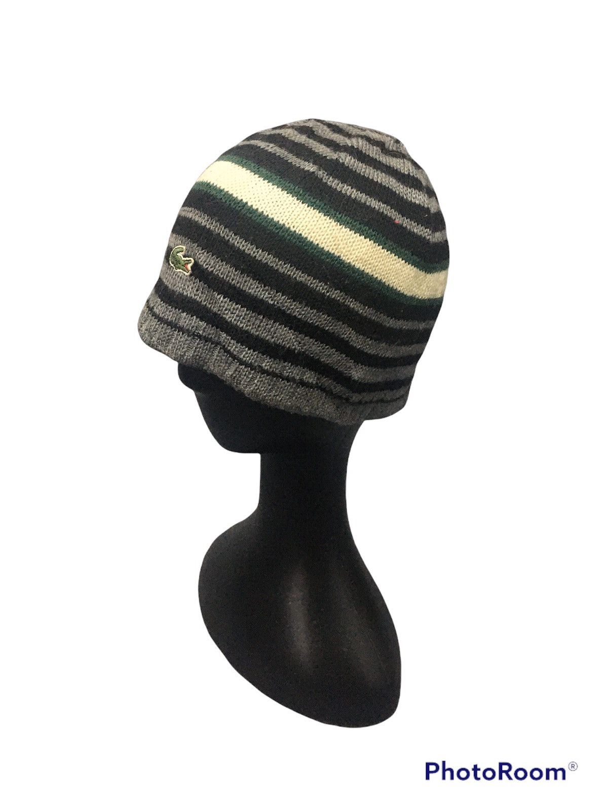 Lacoste × Vintage Vintage Lacoste Stripe Beanie Hat Kurt Kobain style Size ONE SIZE - 2 Thumbnail