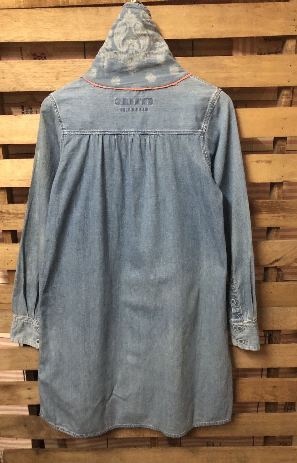 Kapital Kapital Denim Blouse Rare Design Collar Distressed Size US S / EU 44-46 / 1 - 2 Thumbnail