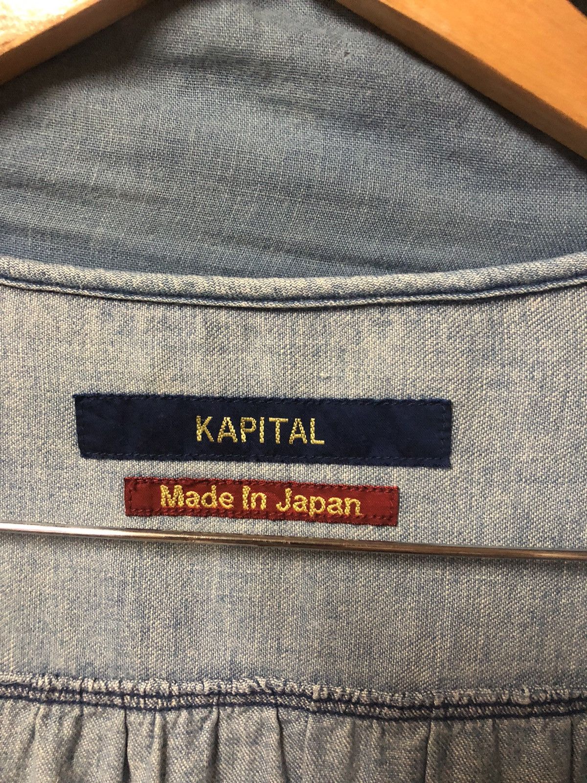 Kapital Kapital Denim Blouse Rare Design Collar Distressed Size US S / EU 44-46 / 1 - 13 Thumbnail