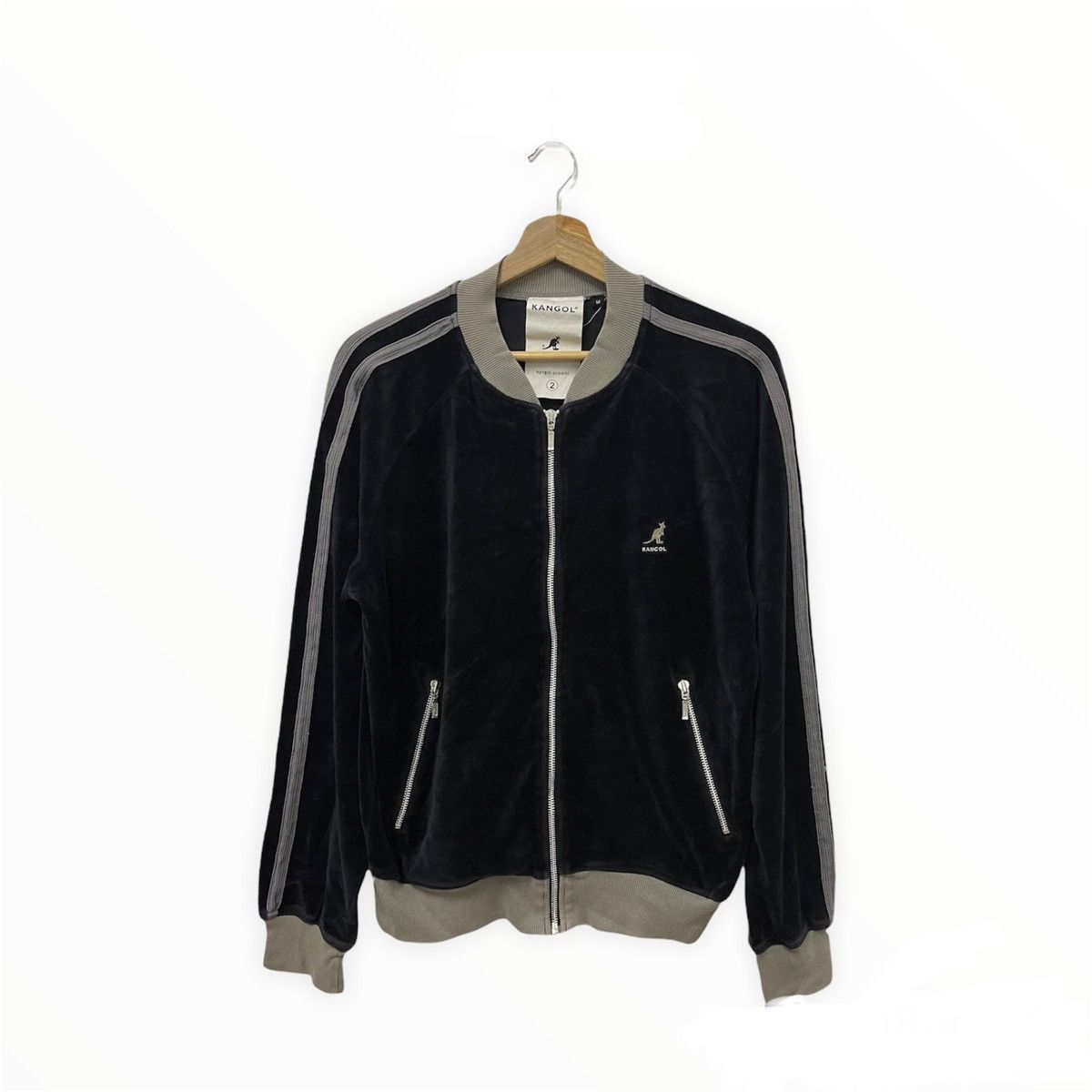 Kangol × Vintage Vintage Kangol Velvet Mini Logo Zip Up Jacket Size US M / EU 48-50 / 2 - 1 Thumbnail