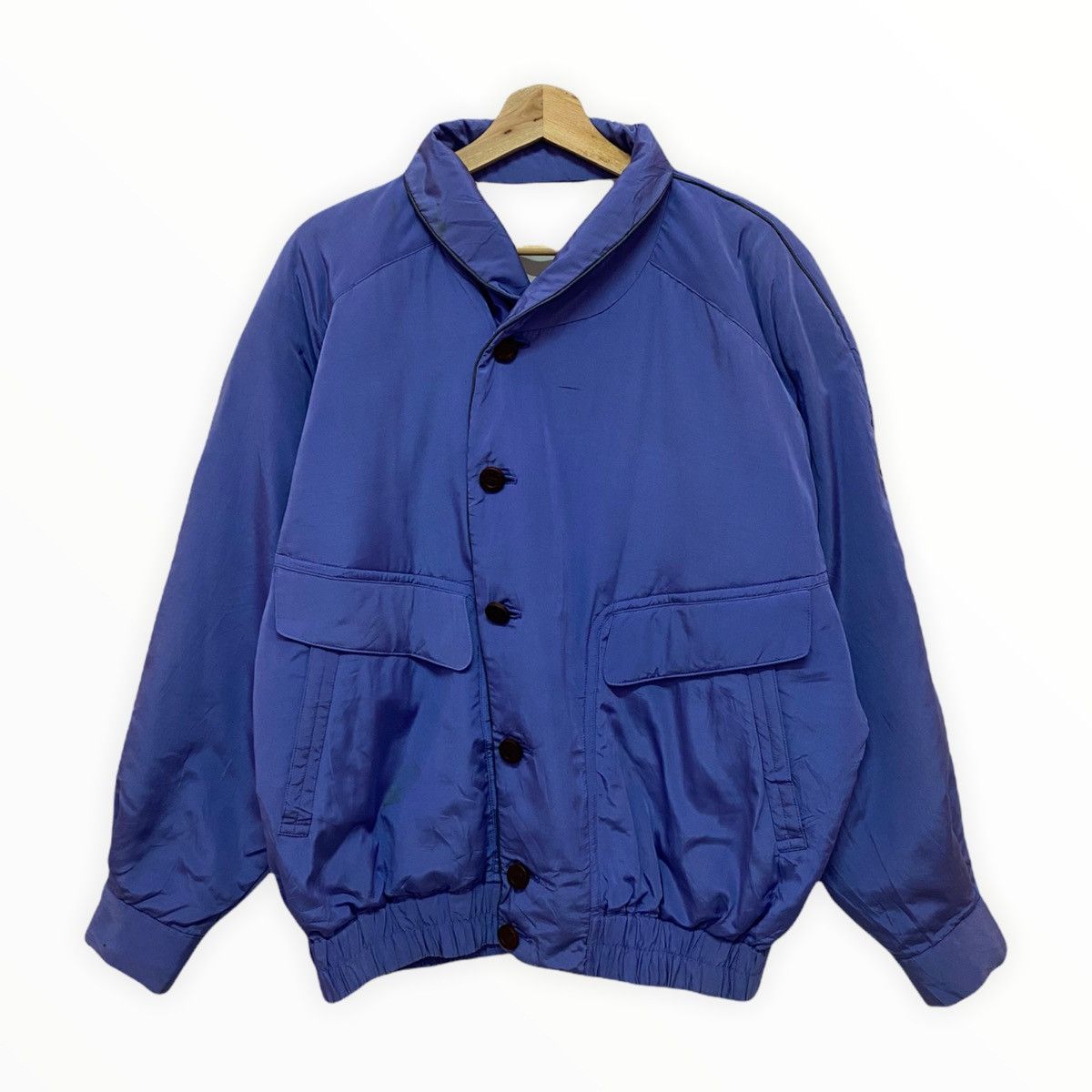 Celine 🔥STEALS‼️ICONIC CELINE PUFFER WOODEN BUTTON BOMBER JACKET Size US L / EU 52-54 / 3 - 6 Thumbnail