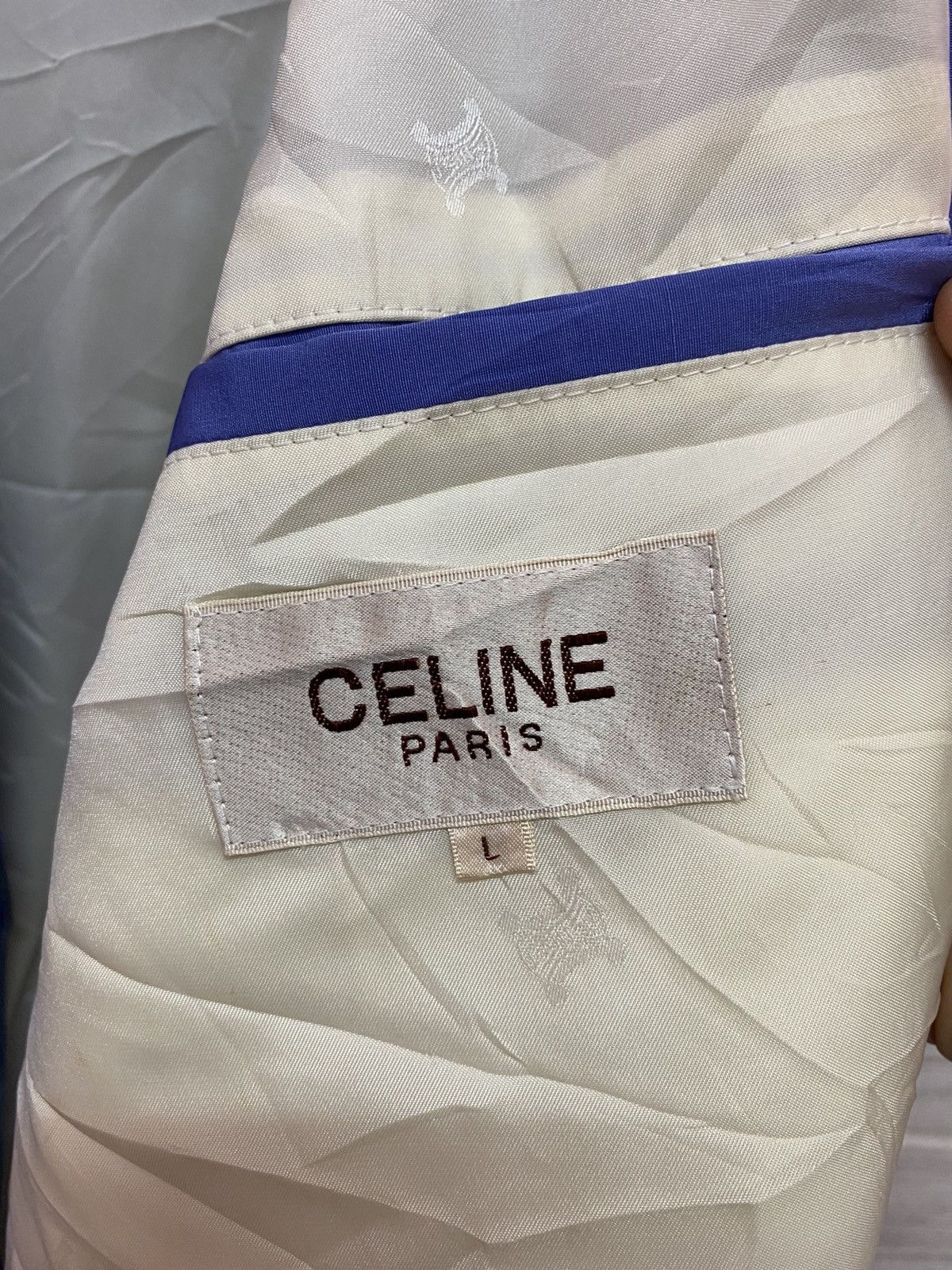 Celine 🔥STEALS‼️ICONIC CELINE PUFFER WOODEN BUTTON BOMBER JACKET Size US L / EU 52-54 / 3 - 16 Thumbnail