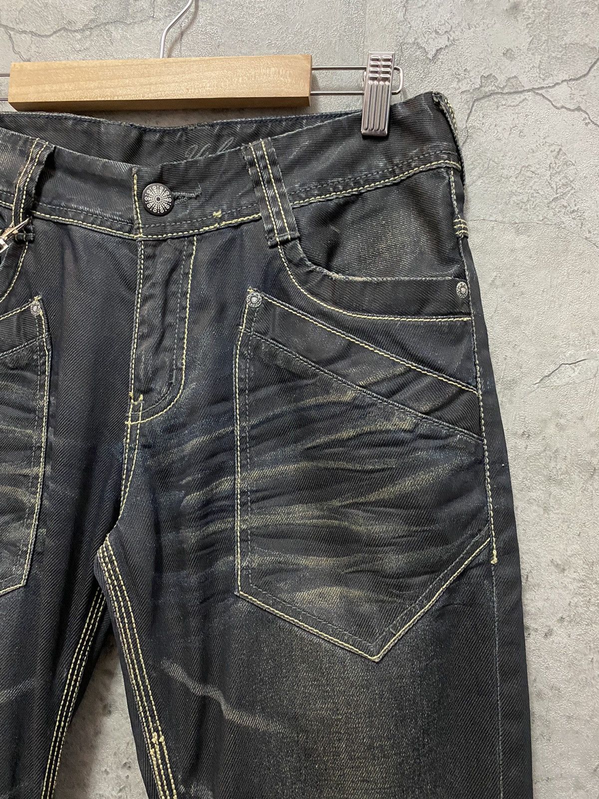 Japanese Brand Urban Craft Japan Multi Pocket Bush Waxed Denim Pants Size US 30 / EU 46 - 8 Thumbnail