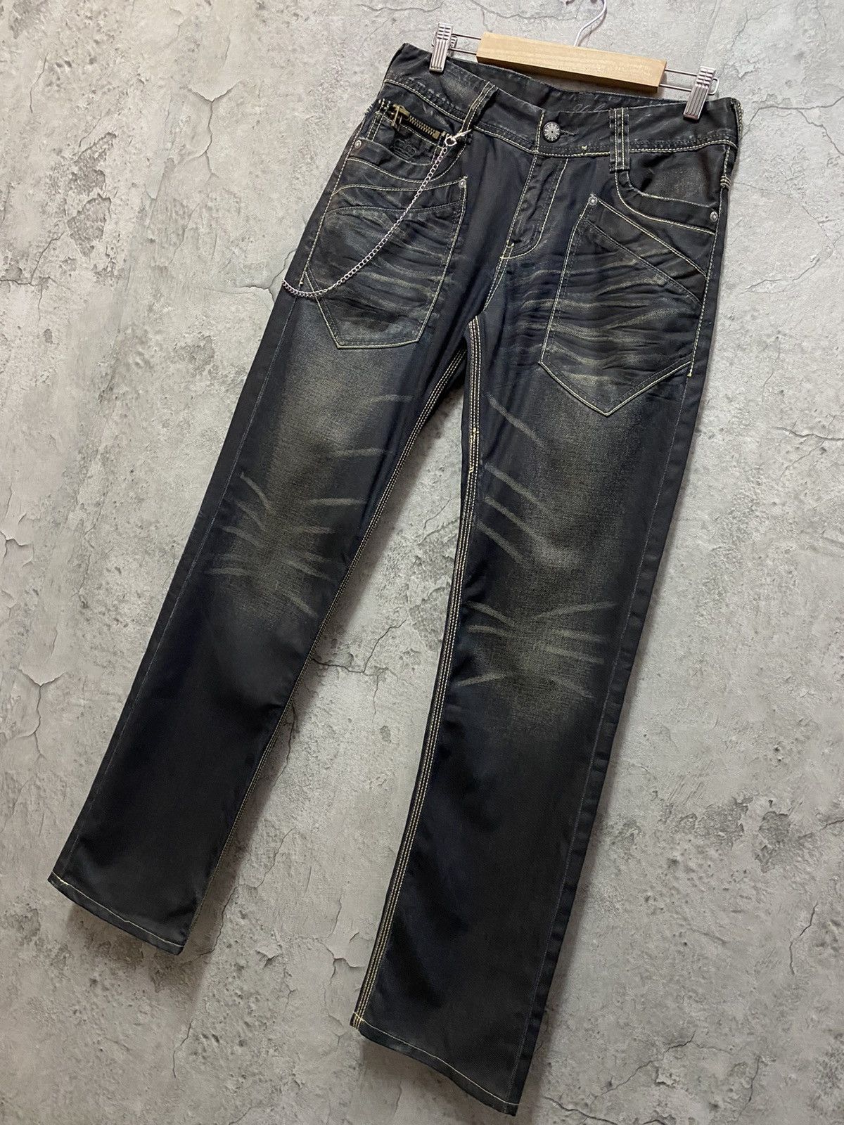 Japanese Brand Urban Craft Japan Multi Pocket Bush Waxed Denim Pants Size US 30 / EU 46 - 3 Thumbnail