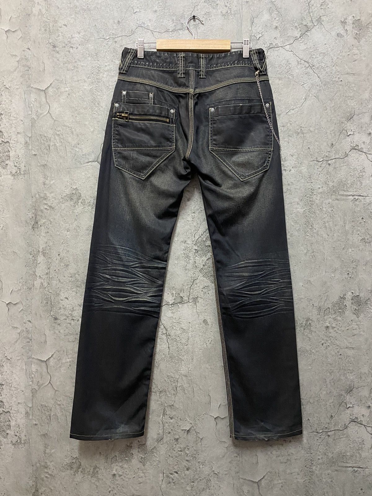 Japanese Brand Urban Craft Japan Multi Pocket Bush Waxed Denim Pants Size US 30 / EU 46 - 2 Thumbnail